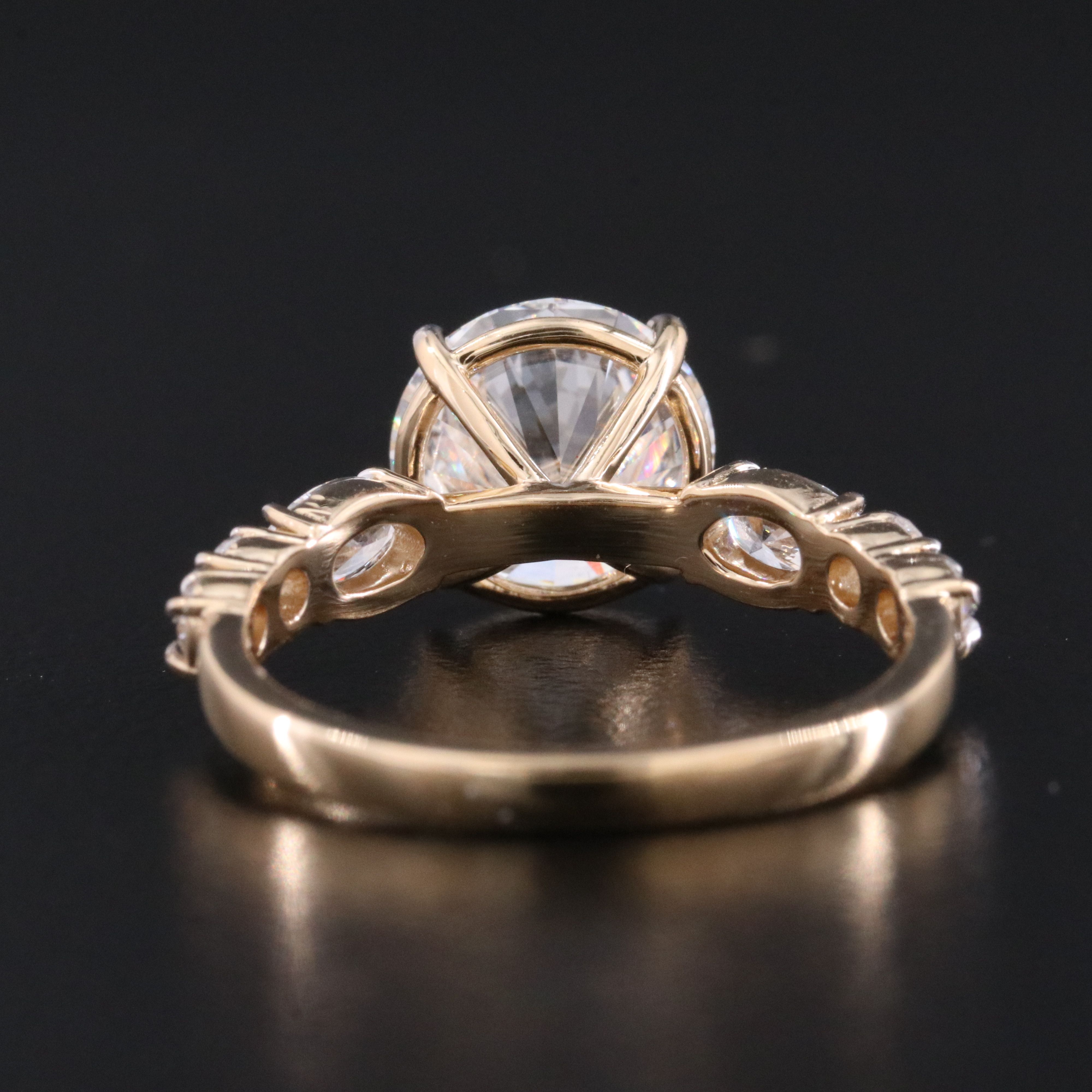 18K 3.12 CTW Lab Grown Diamond Ring with IGI Report