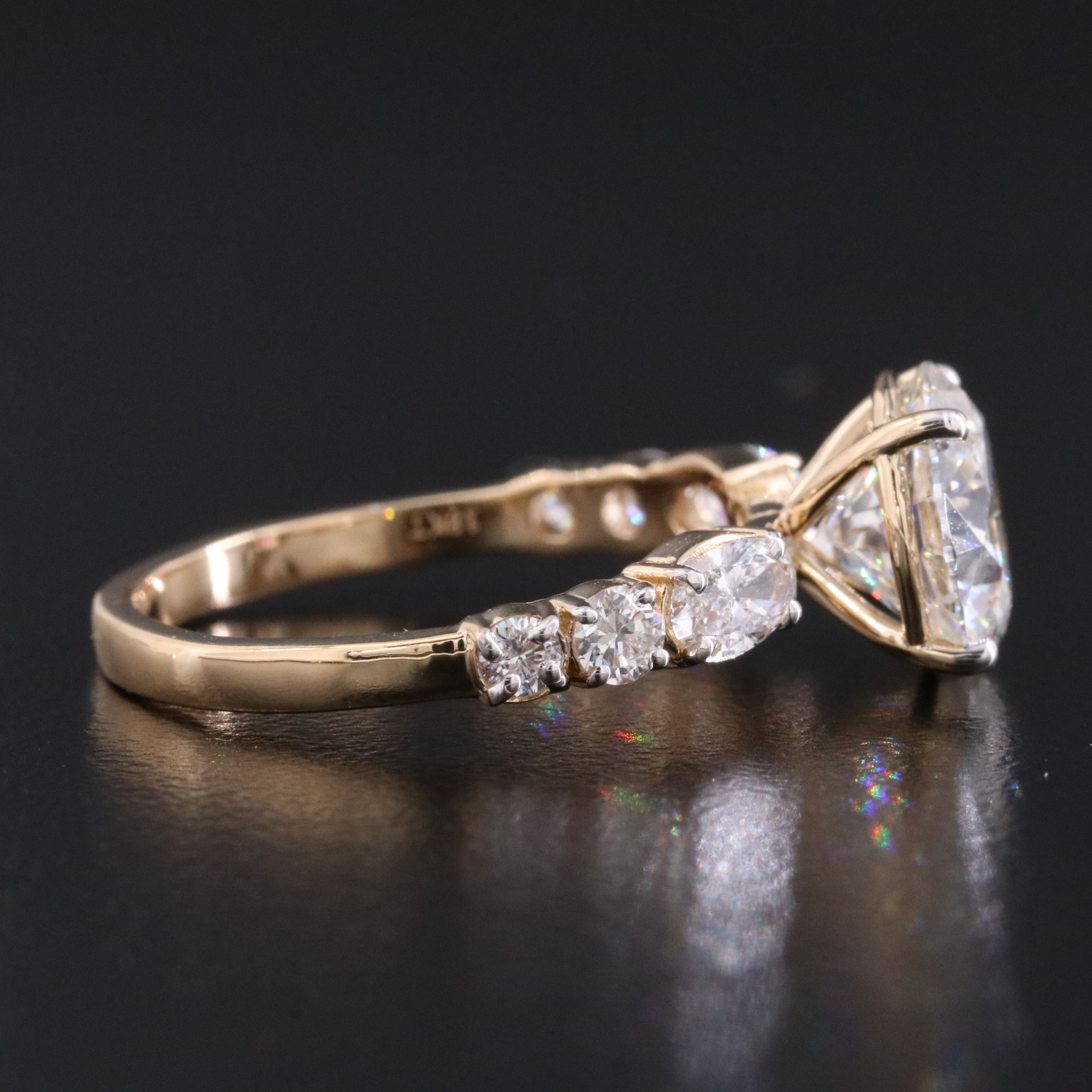 18K 3.12 CTW Lab Grown Diamond Ring with IGI Report