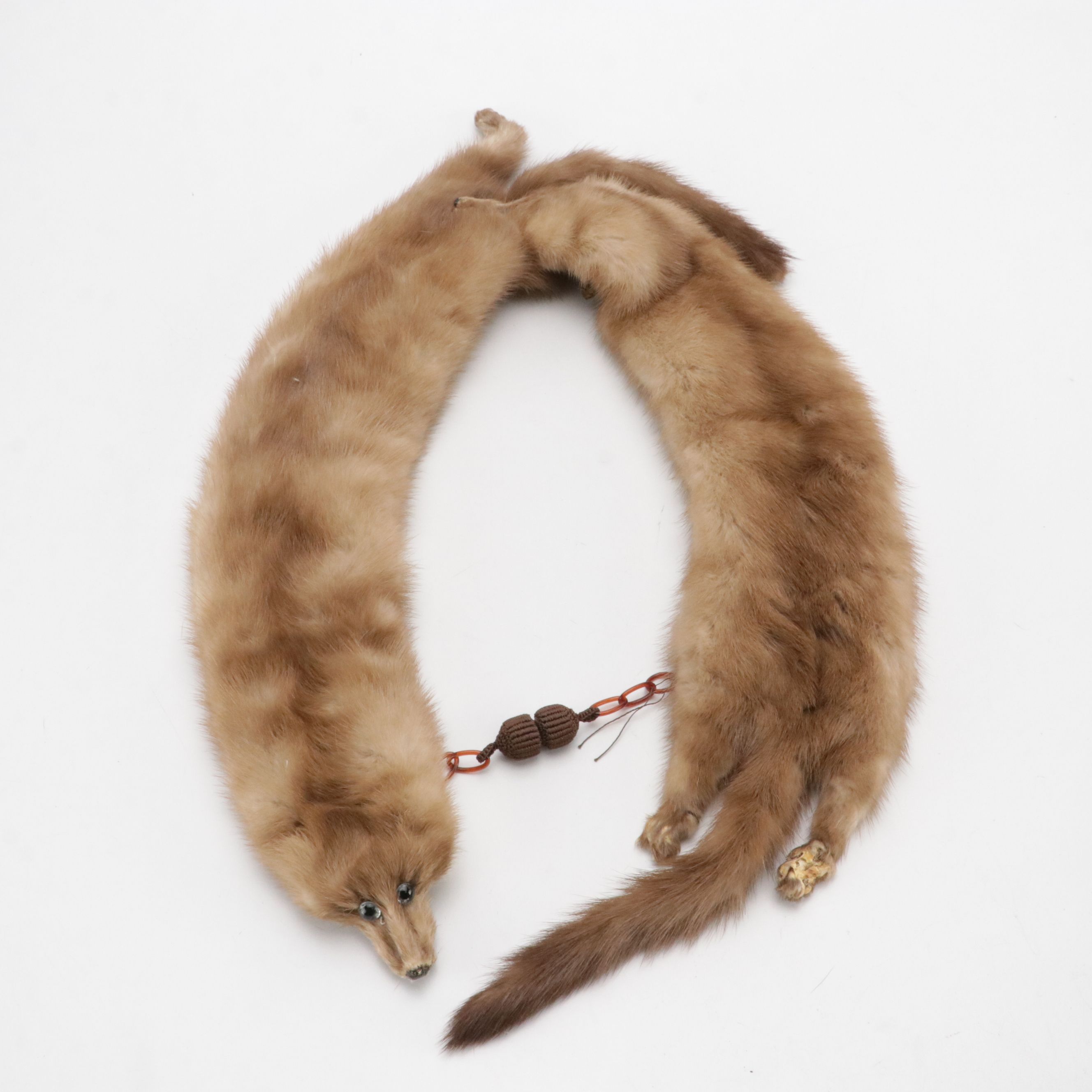 Stone Marten Fur Full Pelt Stole from Switzer's Furs, Mid-20th Century