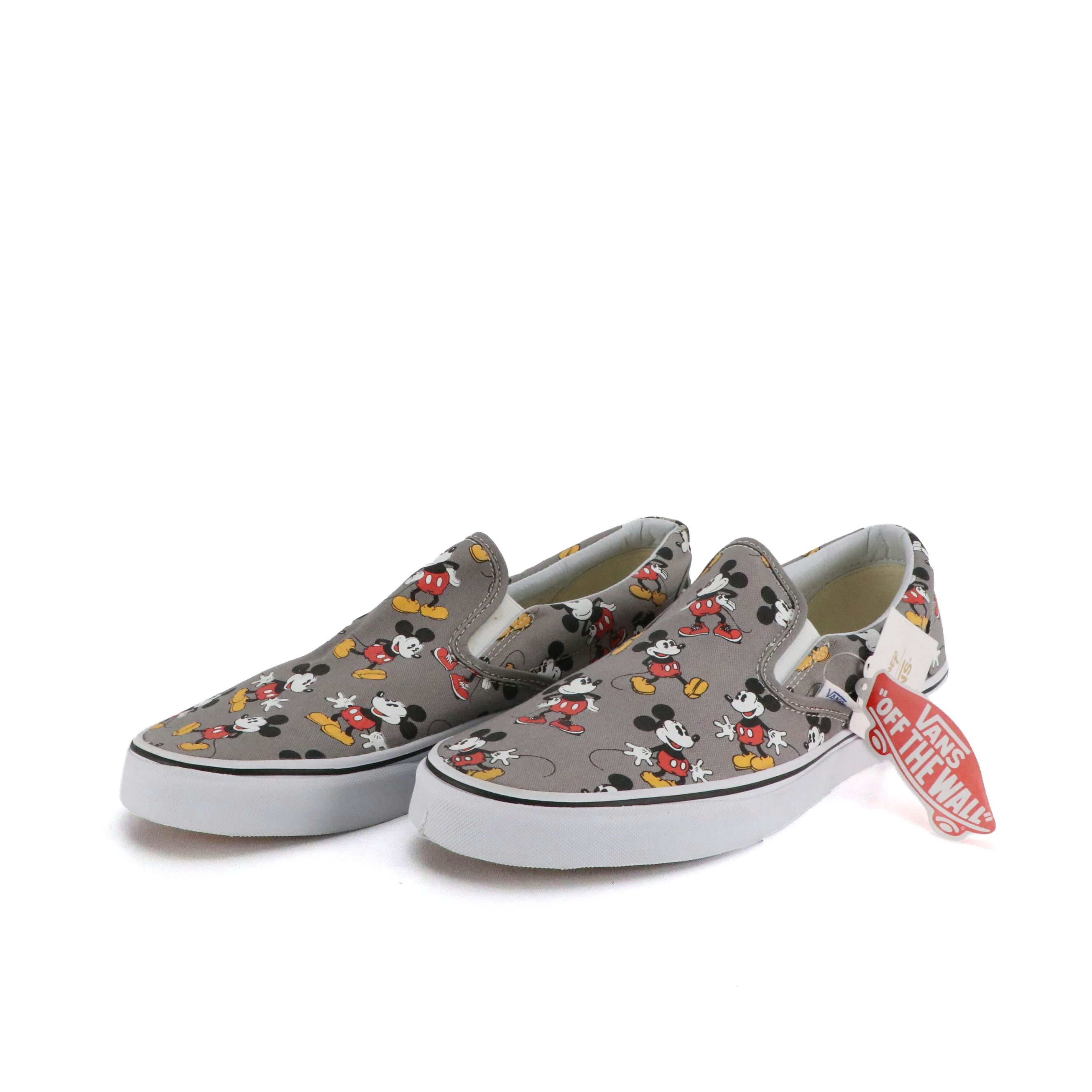 Men's Vans x Disney Mickey Mouse "Young at Heart" Canvas Slip-On Sneakers