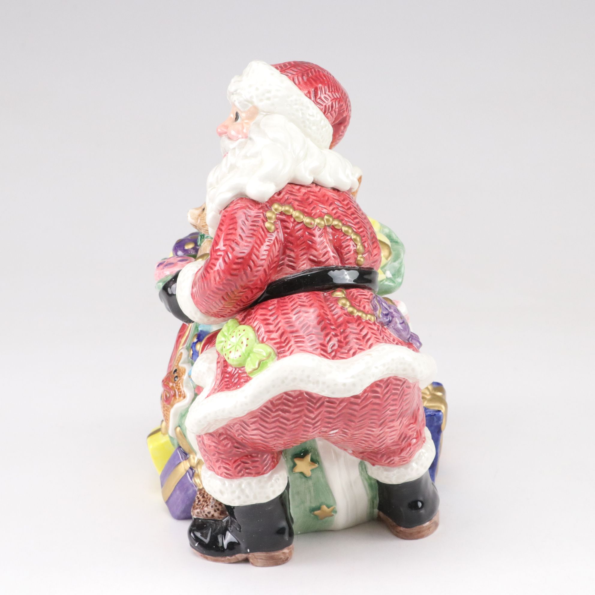 Fitz & Floyd Sugar Plum Santa Claus Cookie Jar, Sheffield Silver Plate & More
