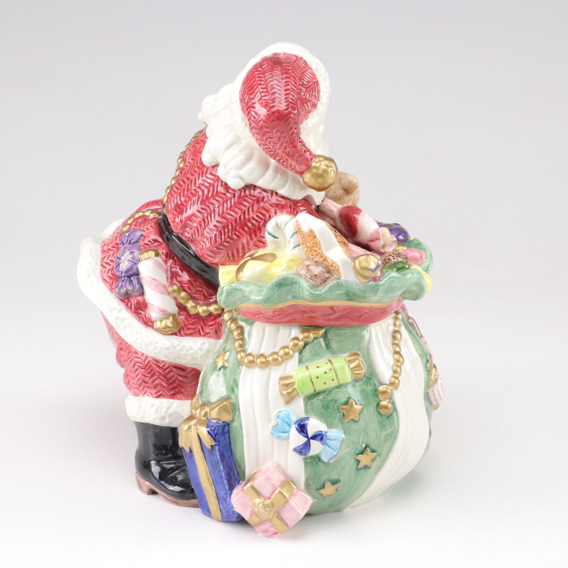 Fitz & Floyd Sugar Plum Santa Claus Cookie Jar, Sheffield Silver Plate & More