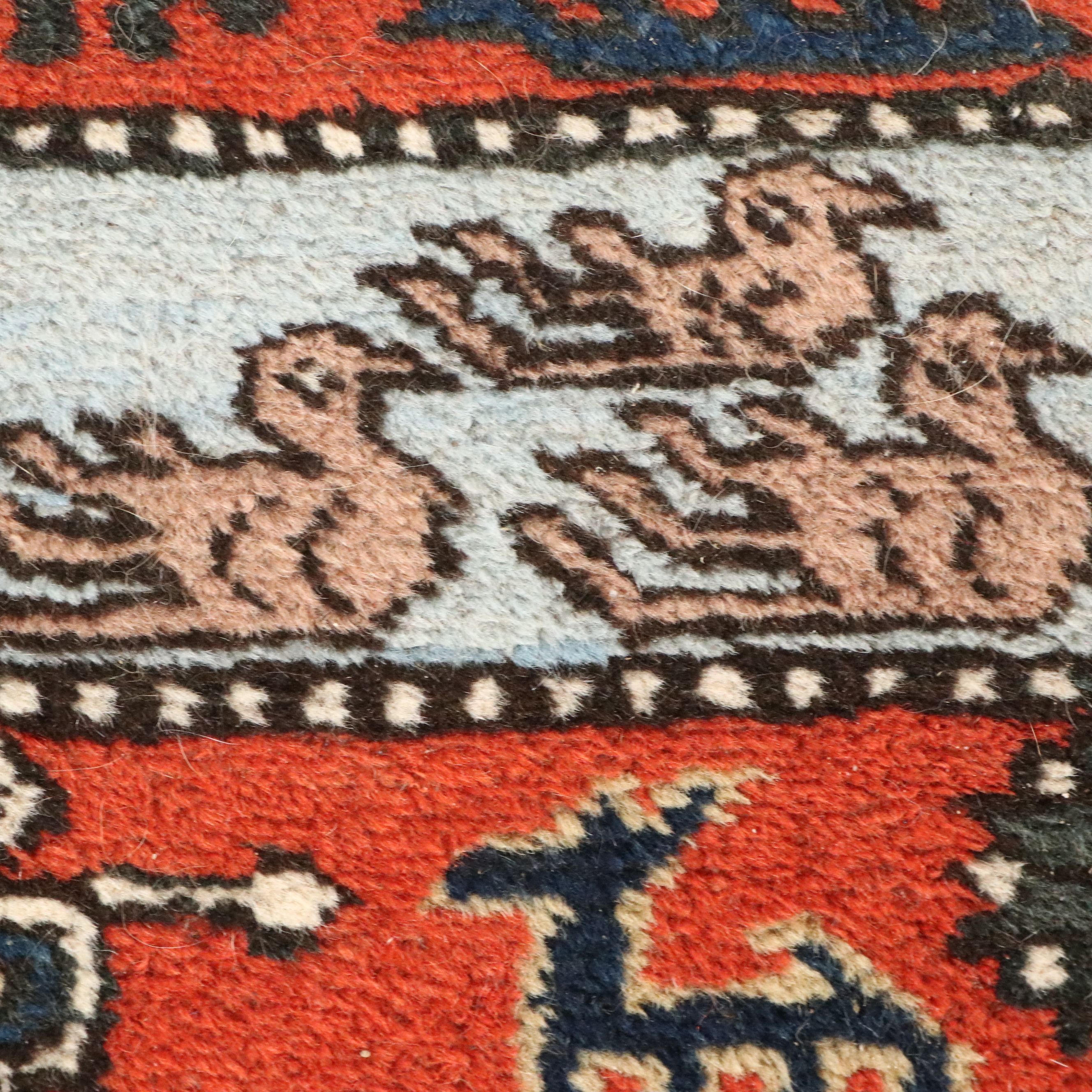 2'7 x 3'11 Hand-Knotted Caucasian Kazak Accent Rug