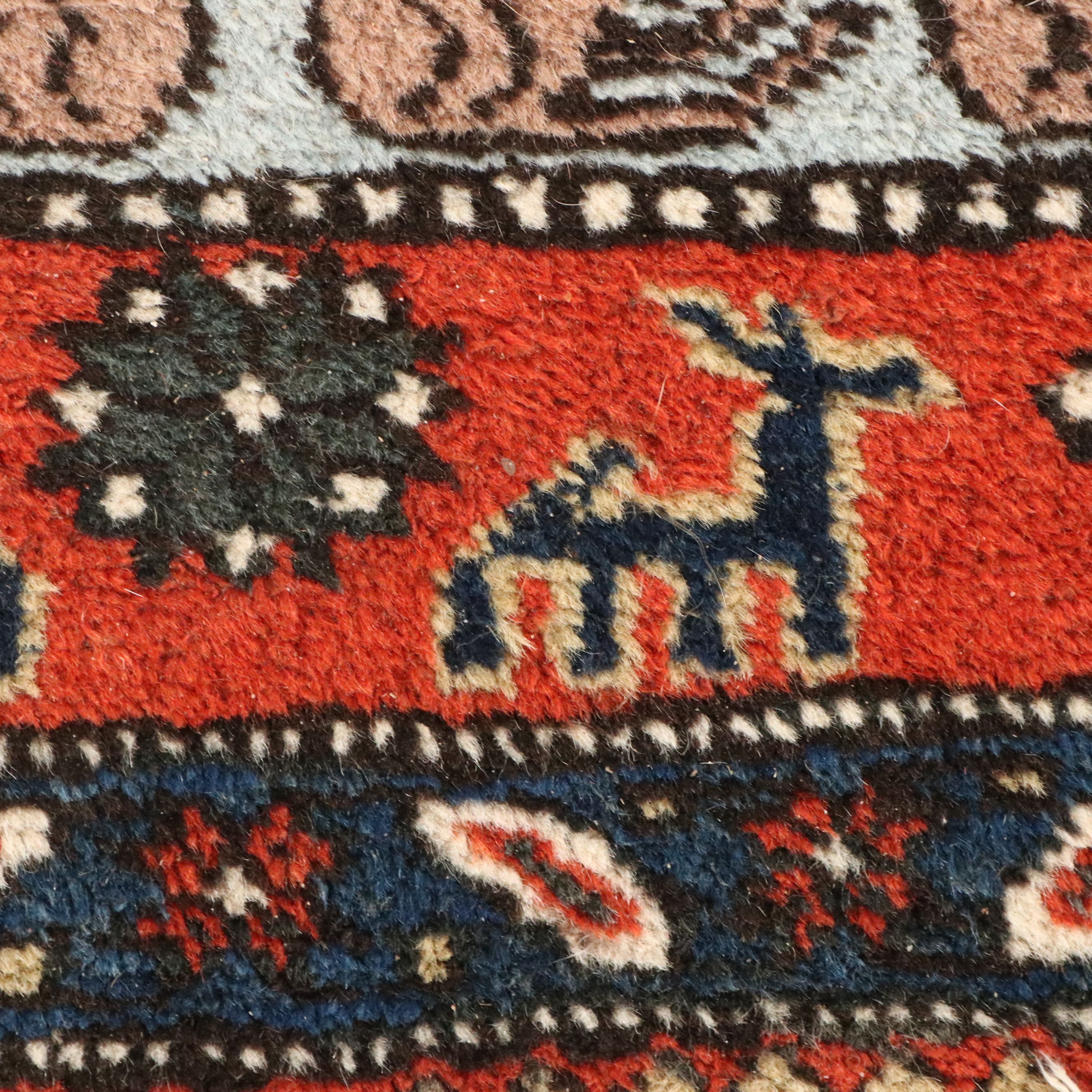 2'7 x 3'11 Hand-Knotted Caucasian Kazak Accent Rug