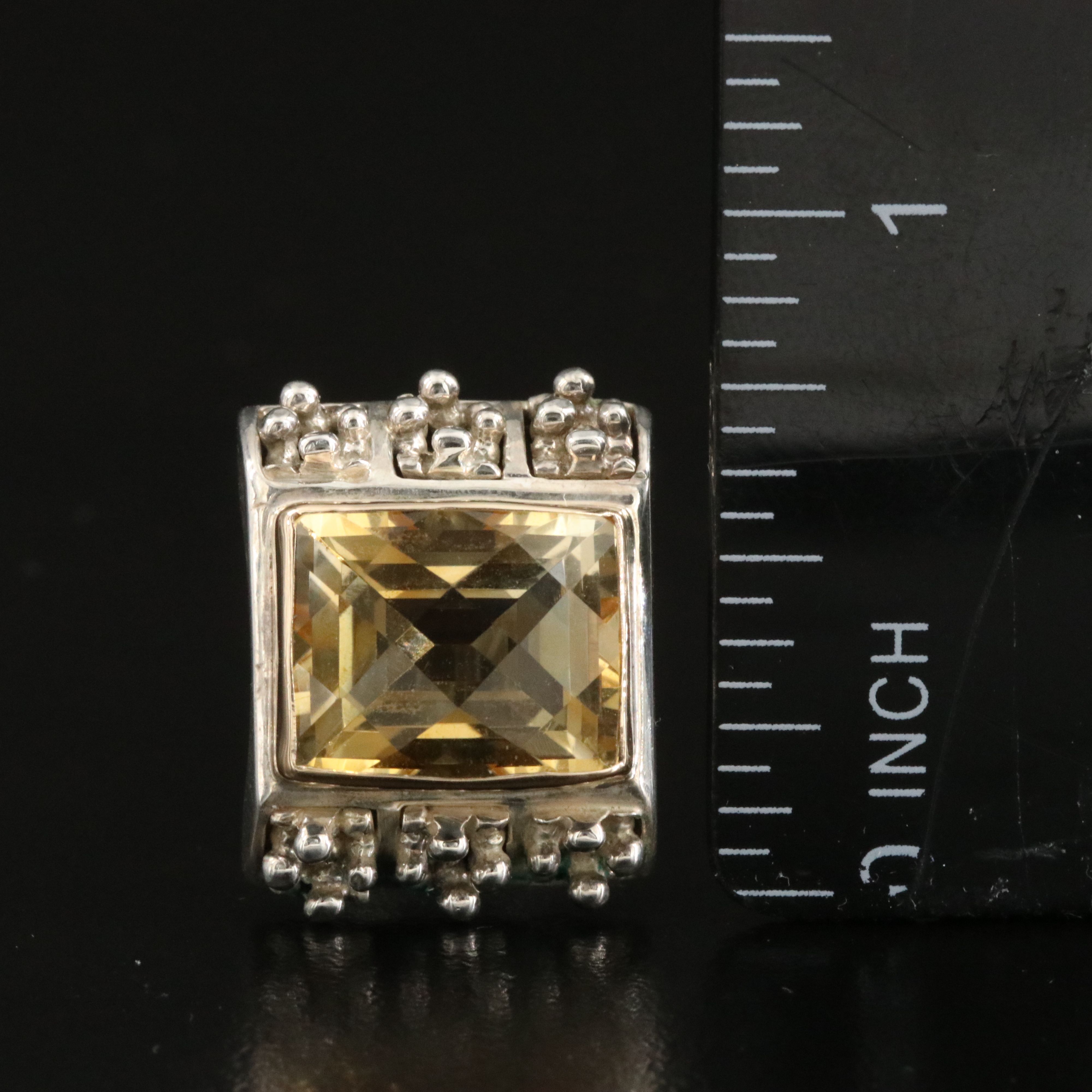 Michael Dawkins Sterling Citrine Clip Earrings