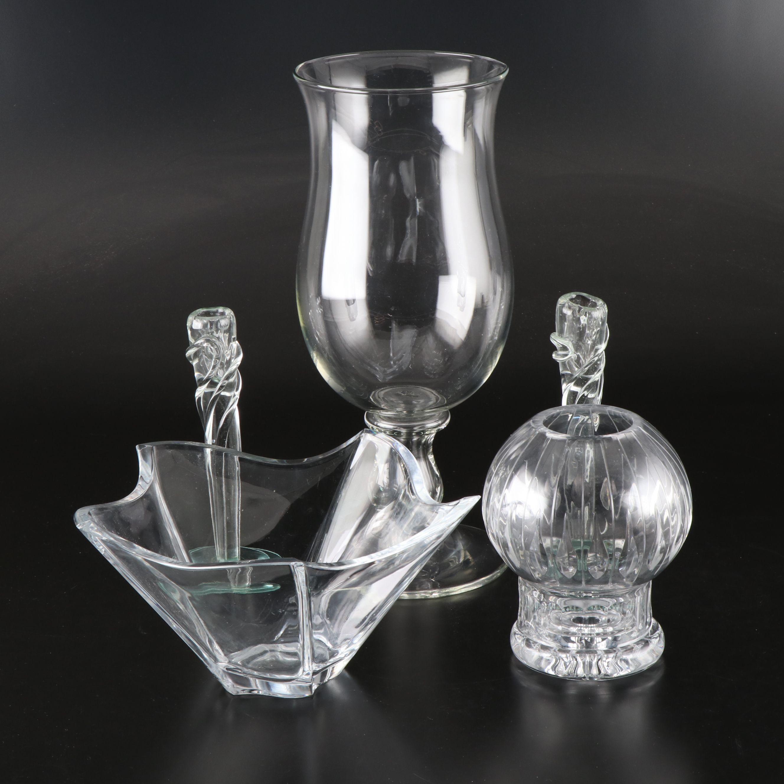 Crystal Wave Edge Bowl, Crystal Hurricane, and More Table Accessories