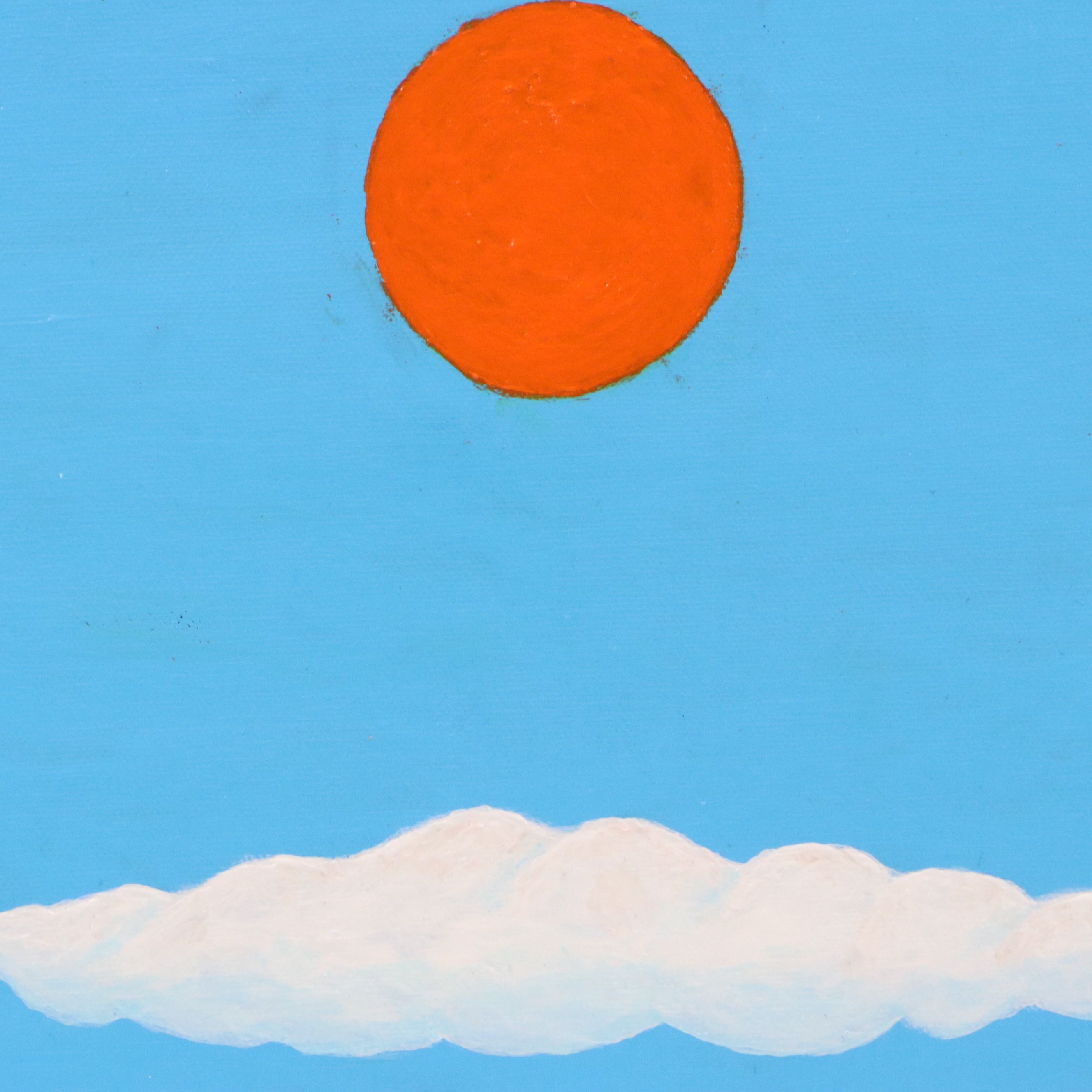 James Thomas Watkins Surrealist Style Landscape of Cat with Watermelon and More