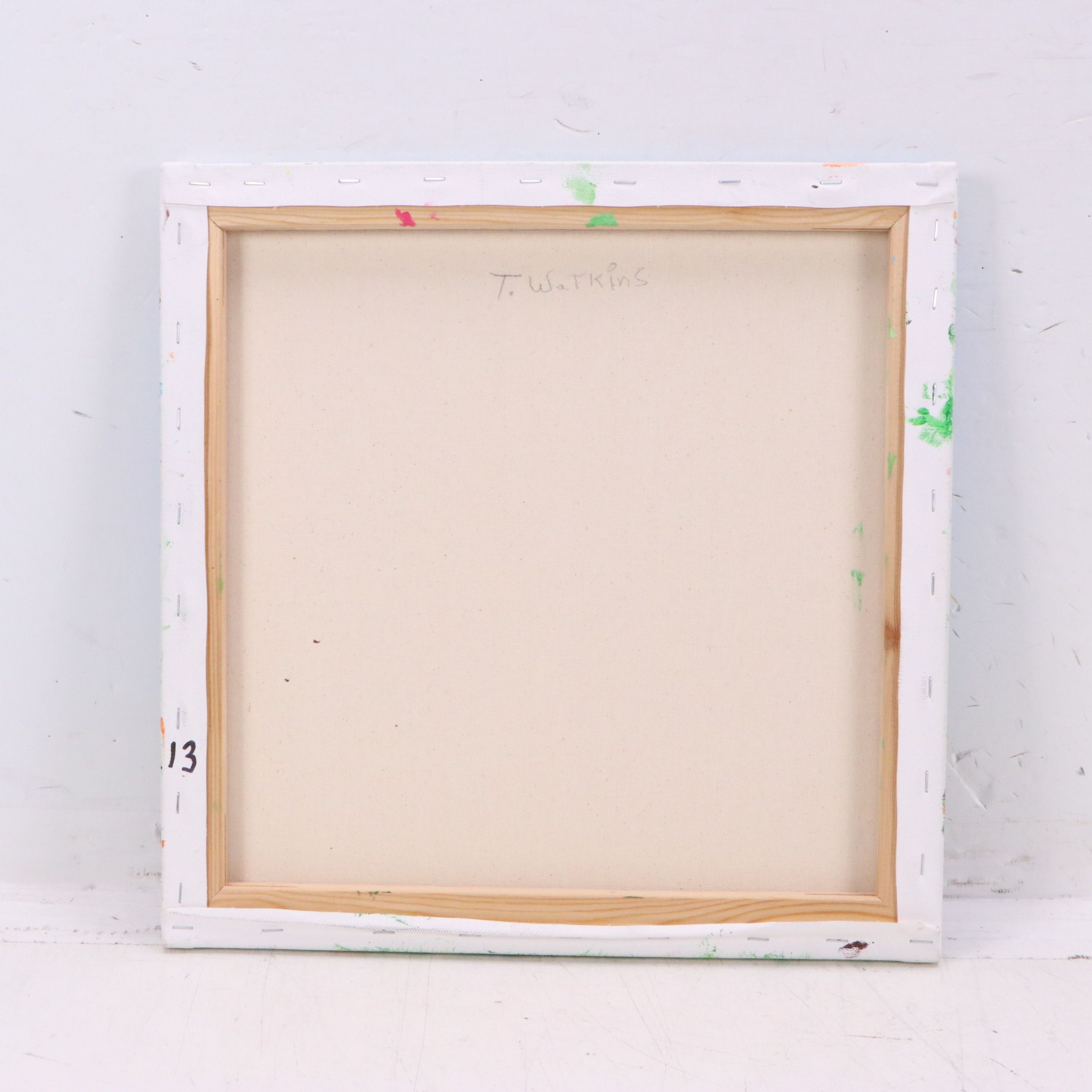 James Thomas Watkins Surrealist Style Landscape of Cat with Watermelon and More