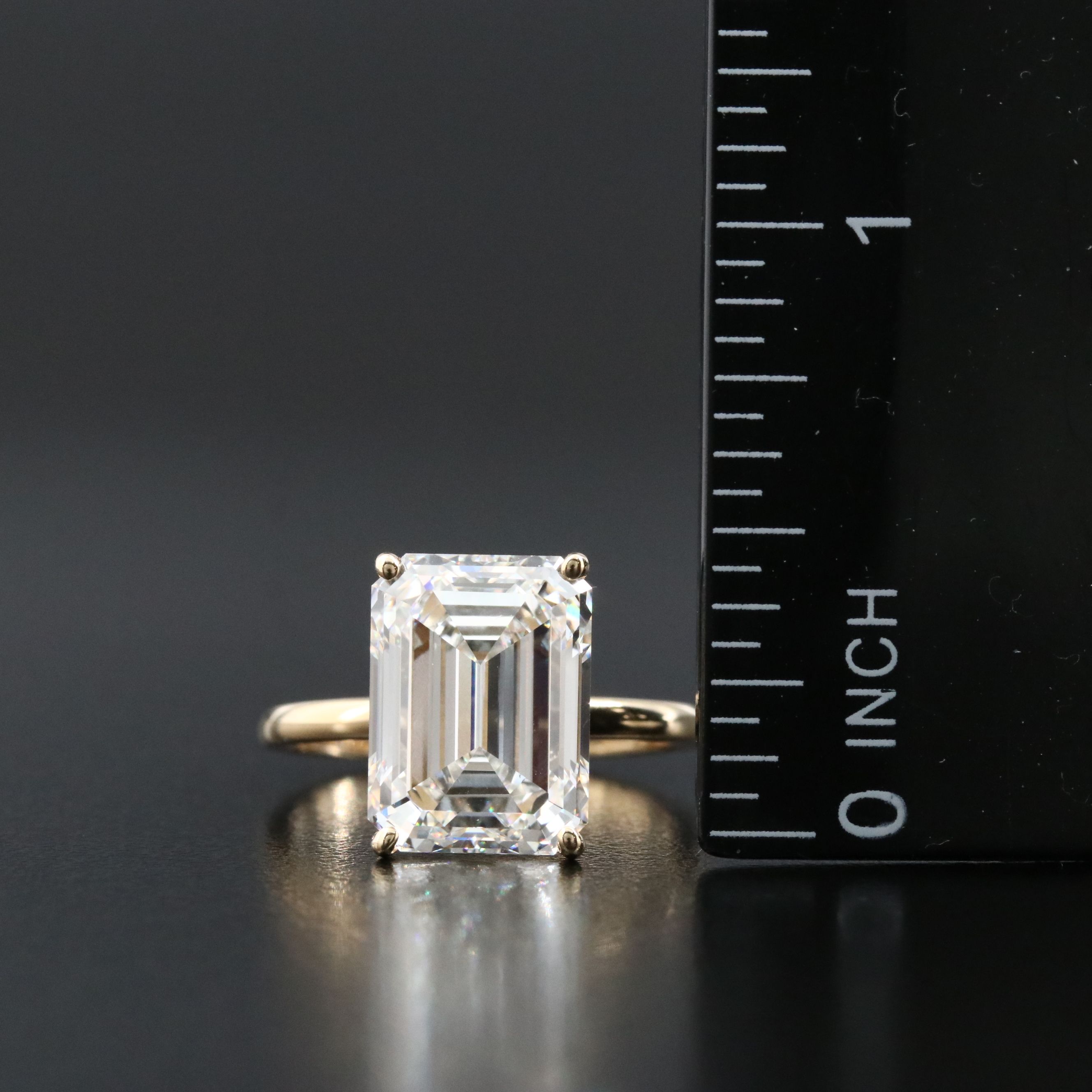 18K 7.17 CT Lab Grown Diamond Solitaire Ring with IGI Report