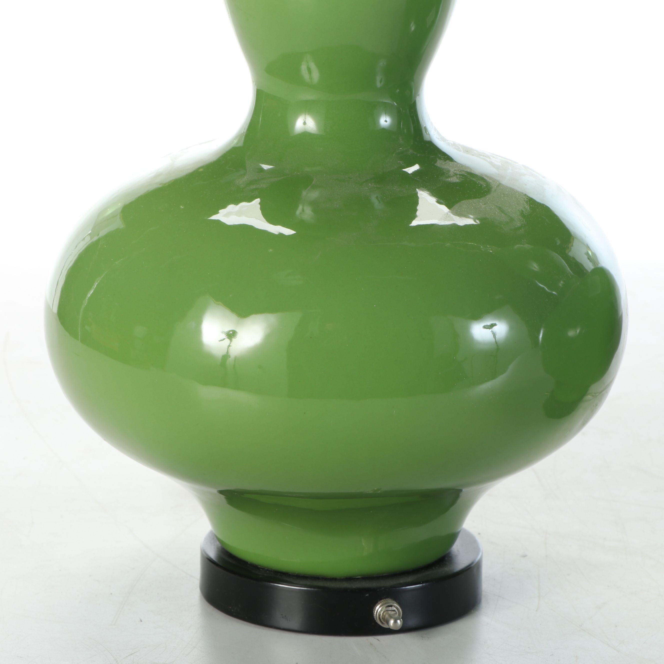Modern Green Gourd Ceramic Table Lamps, 21st Century
