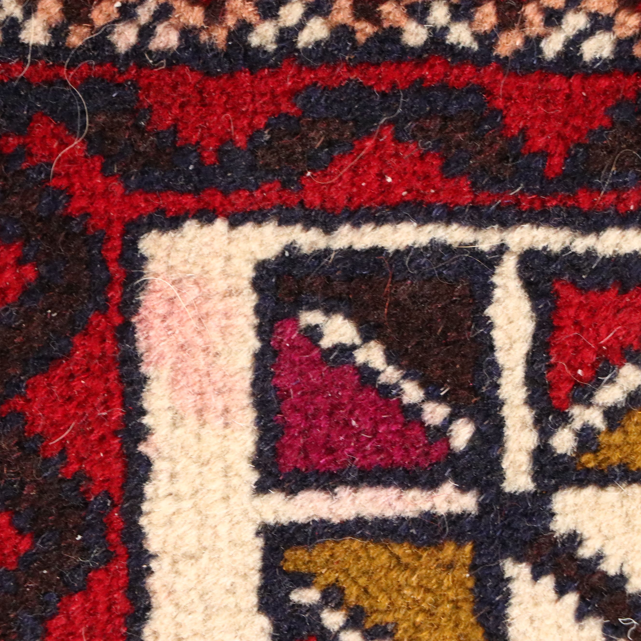 2'9 x 4'11 Hand-Knotted Afghan Baluch Accent Rug