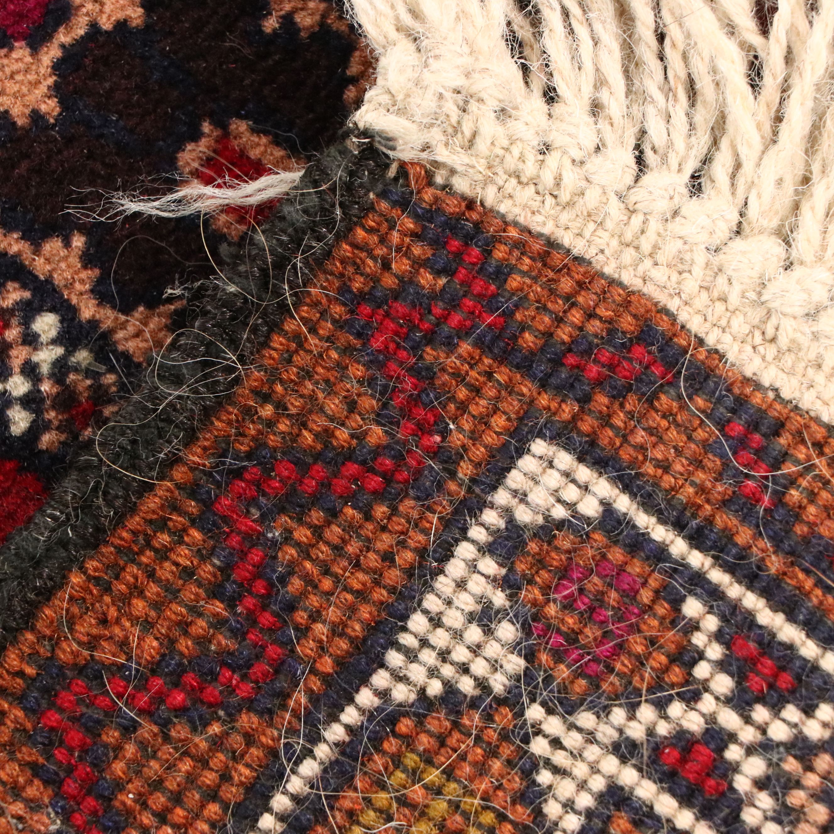 2'9 x 4'11 Hand-Knotted Afghan Baluch Accent Rug