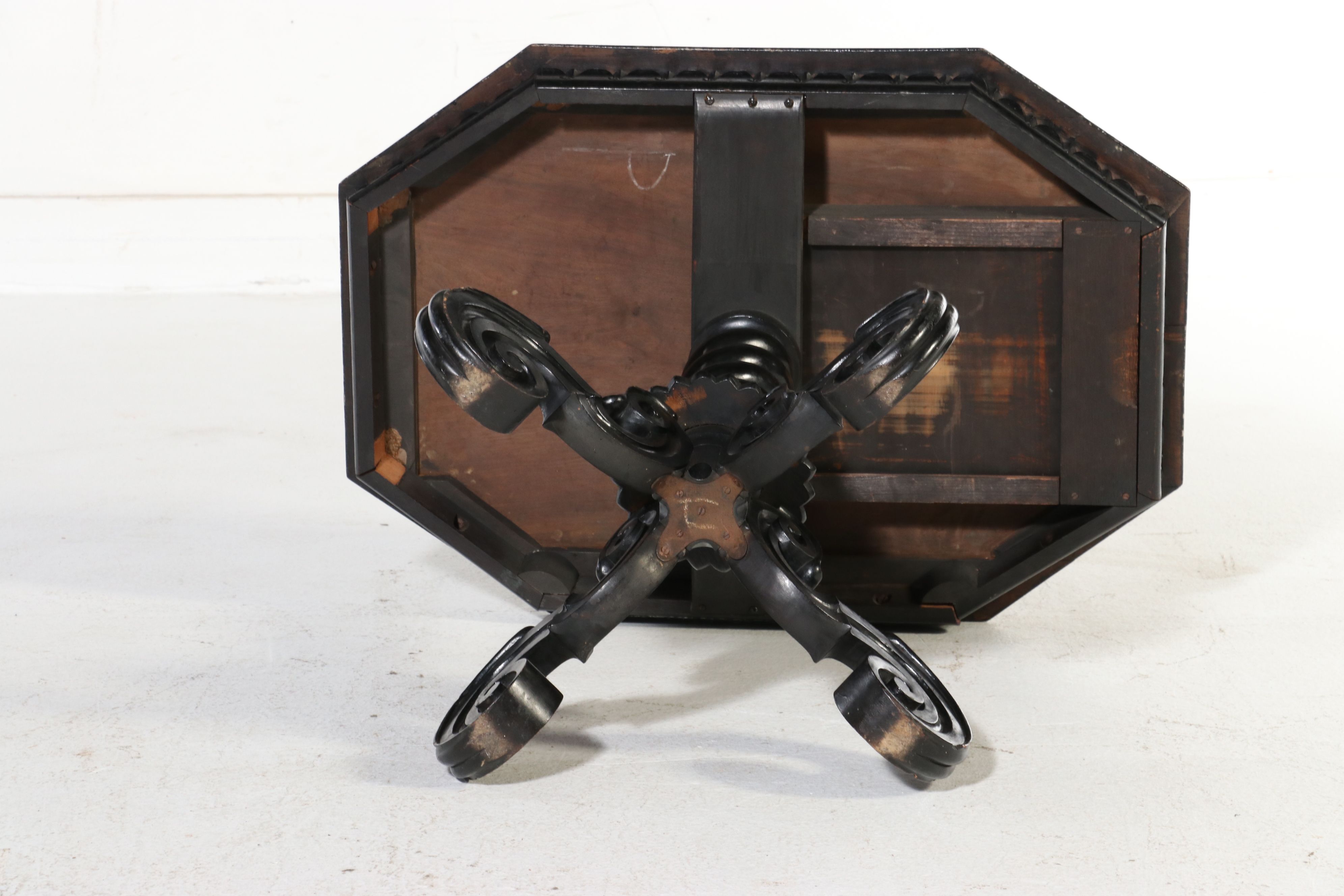 Neo-Grec Style Ebonized Games Table, Late 19th Century