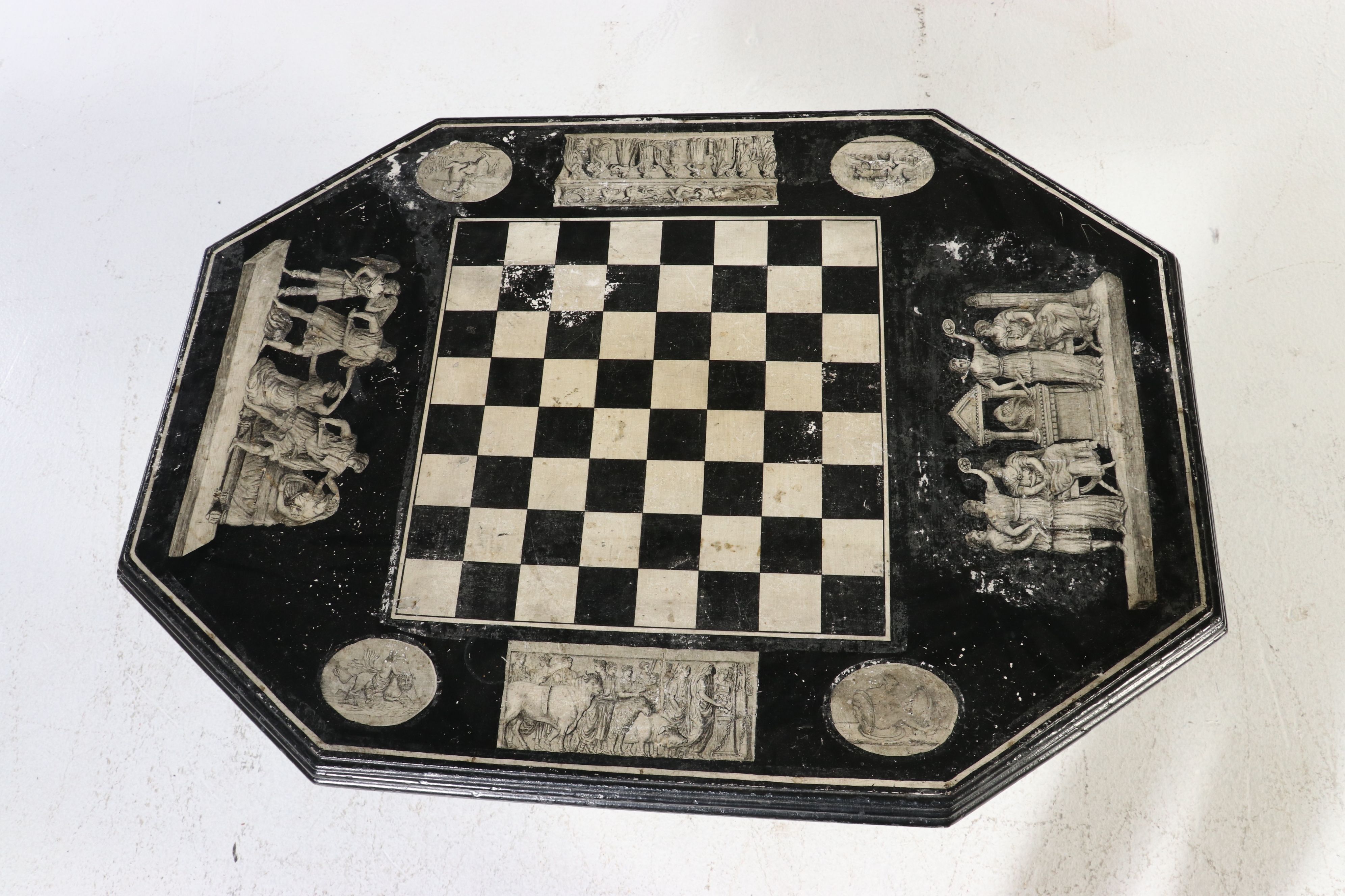 Neo-Grec Style Ebonized Games Table, Late 19th Century