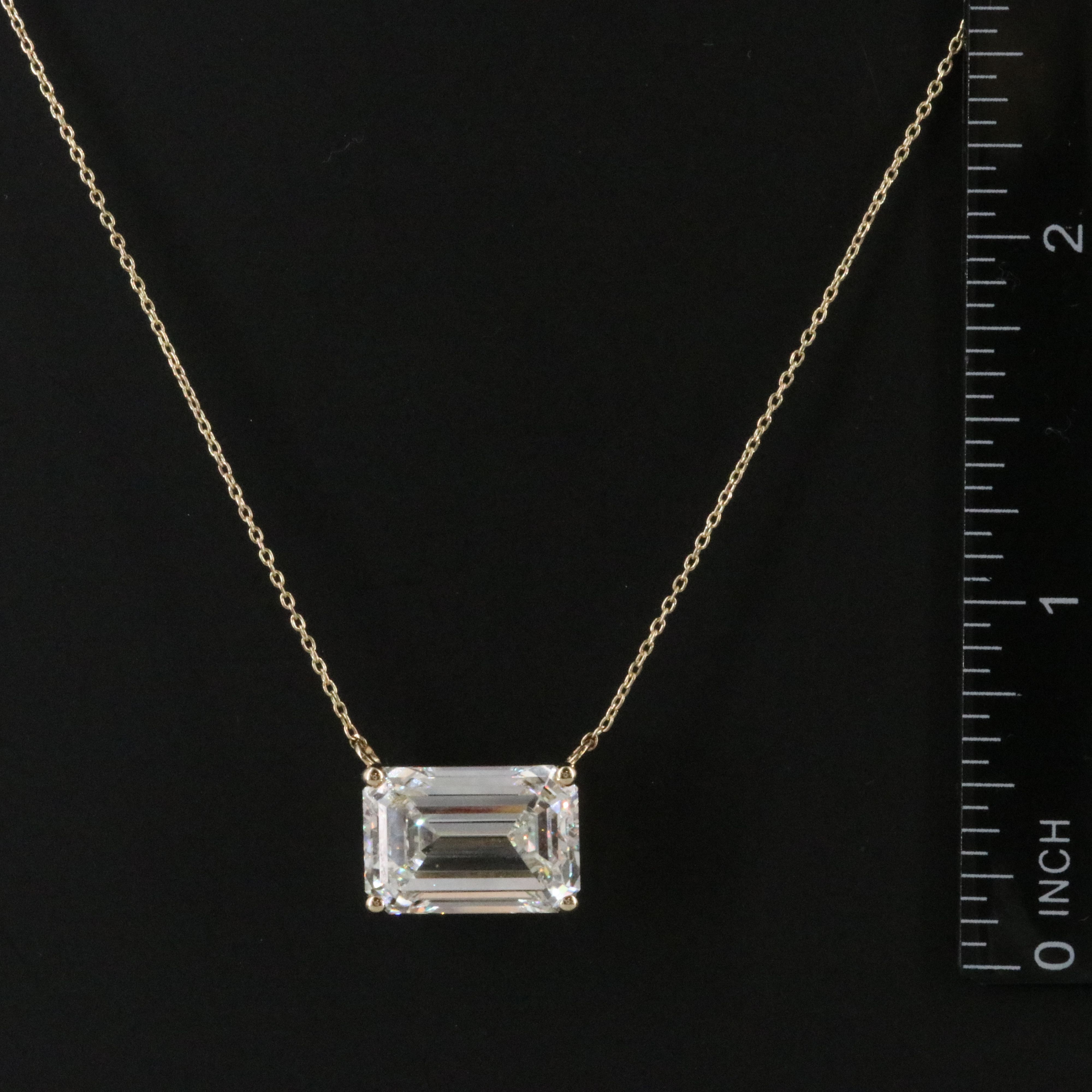 14K 10.23 CT Lab Grown Diamond Solitaire Necklace with IGI Report