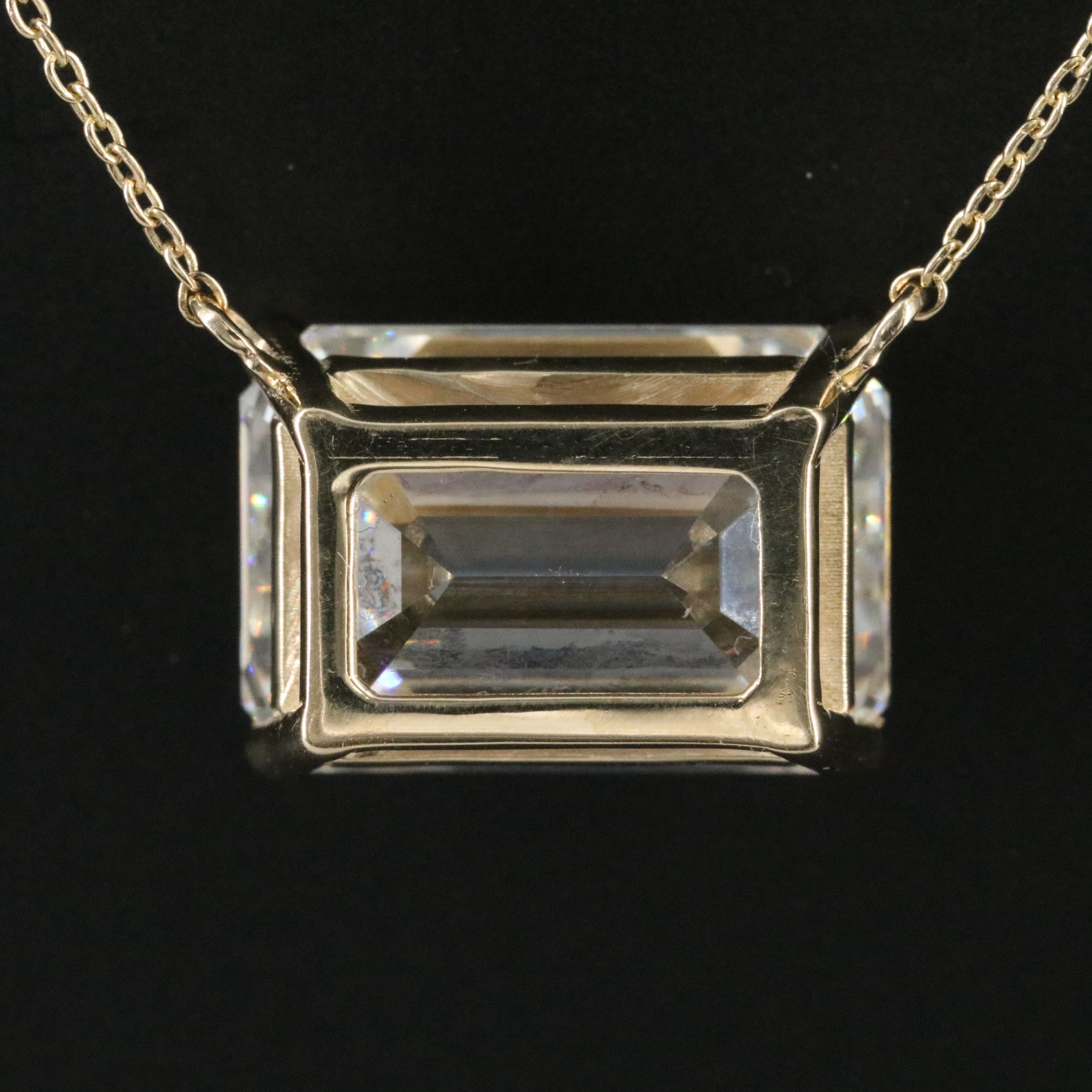 14K 10.23 CT Lab Grown Diamond Solitaire Necklace with IGI Report