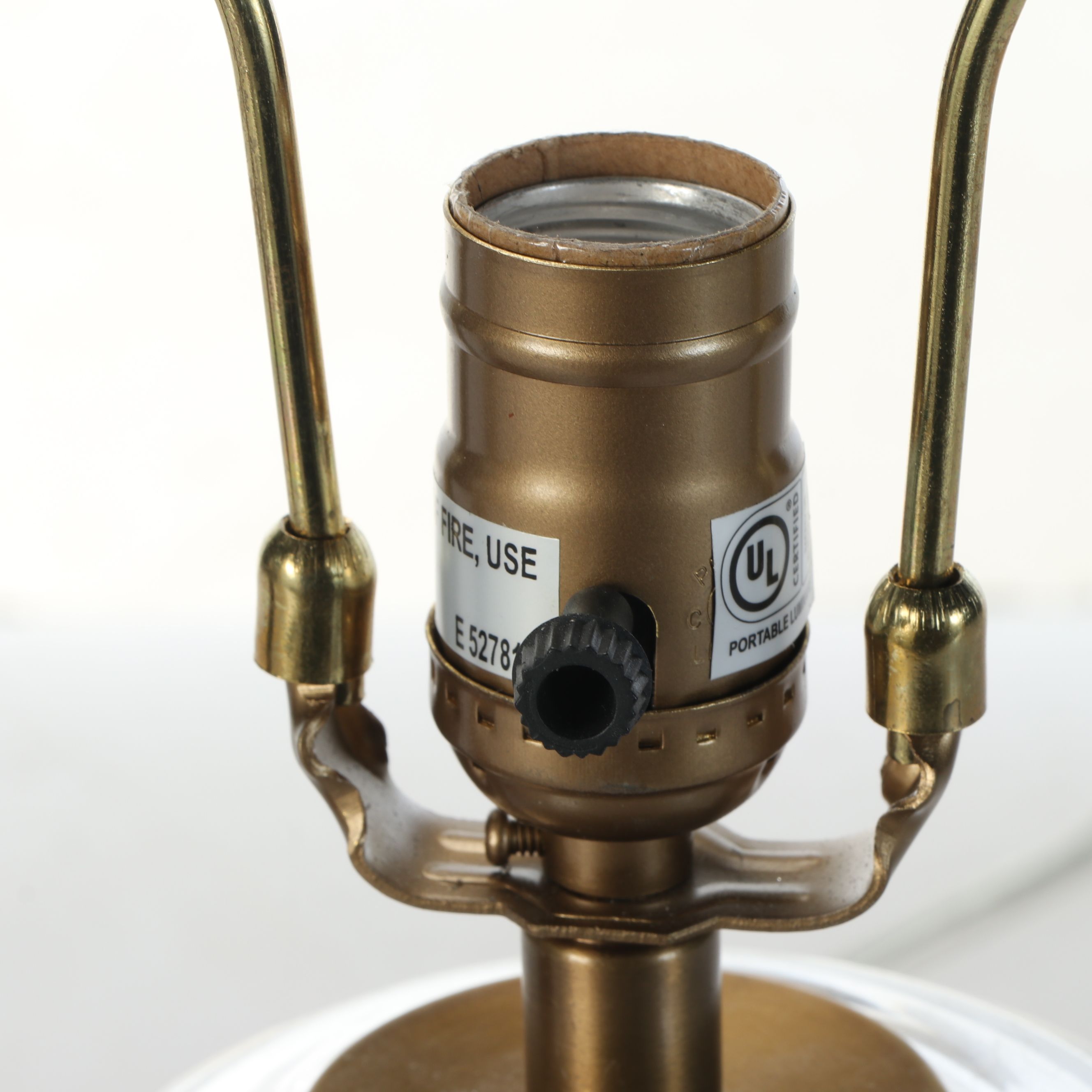 Ballard Designs Tortoise Glass Accent Lamp with Ribbed Glass Accent Lamp