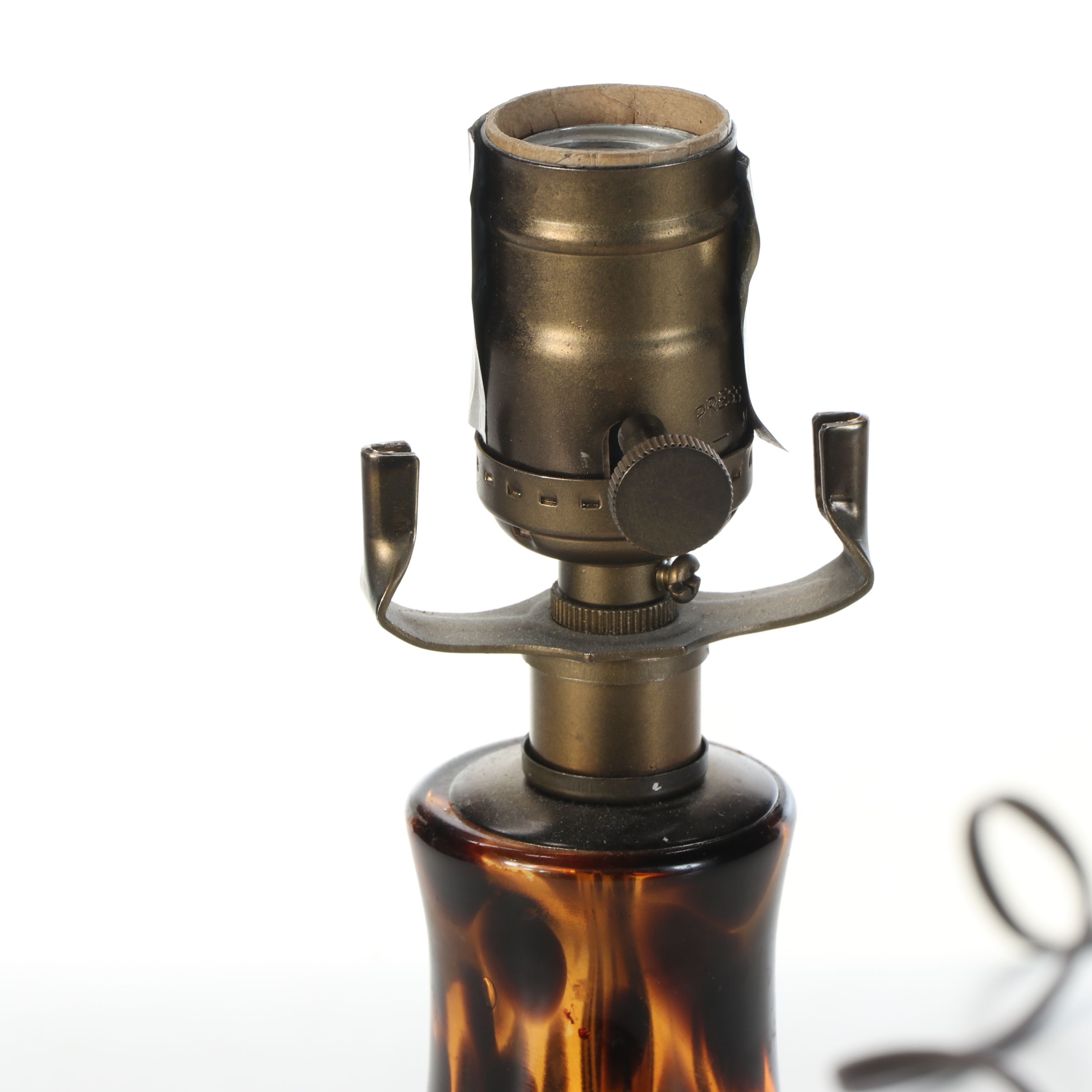 Ballard Designs Tortoise Glass Accent Lamp with Ribbed Glass Accent Lamp