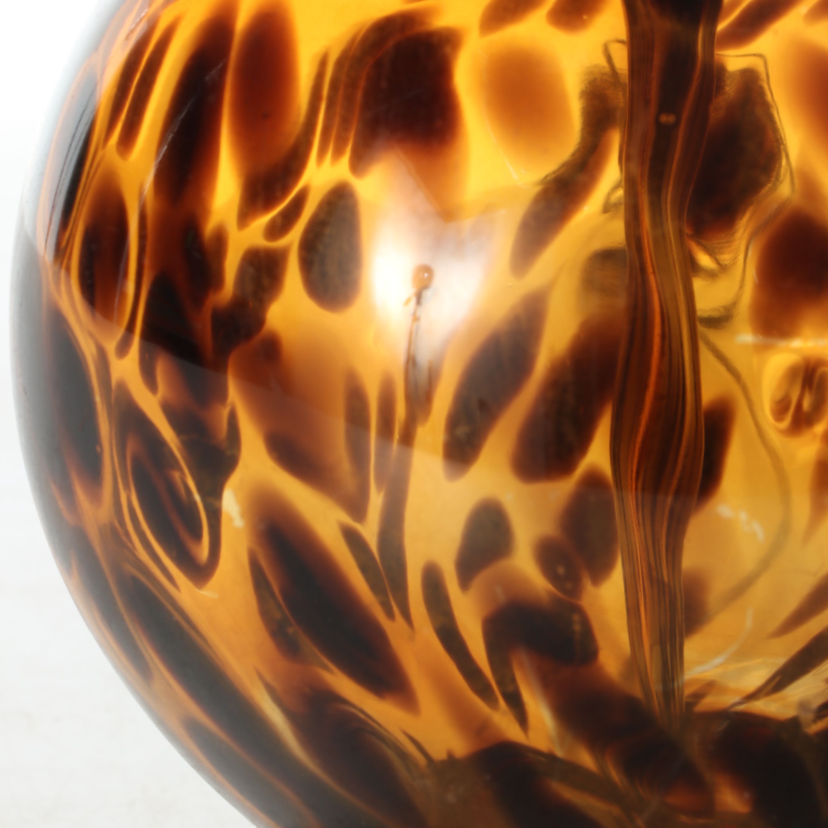 Ballard Designs Tortoise Glass Accent Lamp with Ribbed Glass Accent Lamp