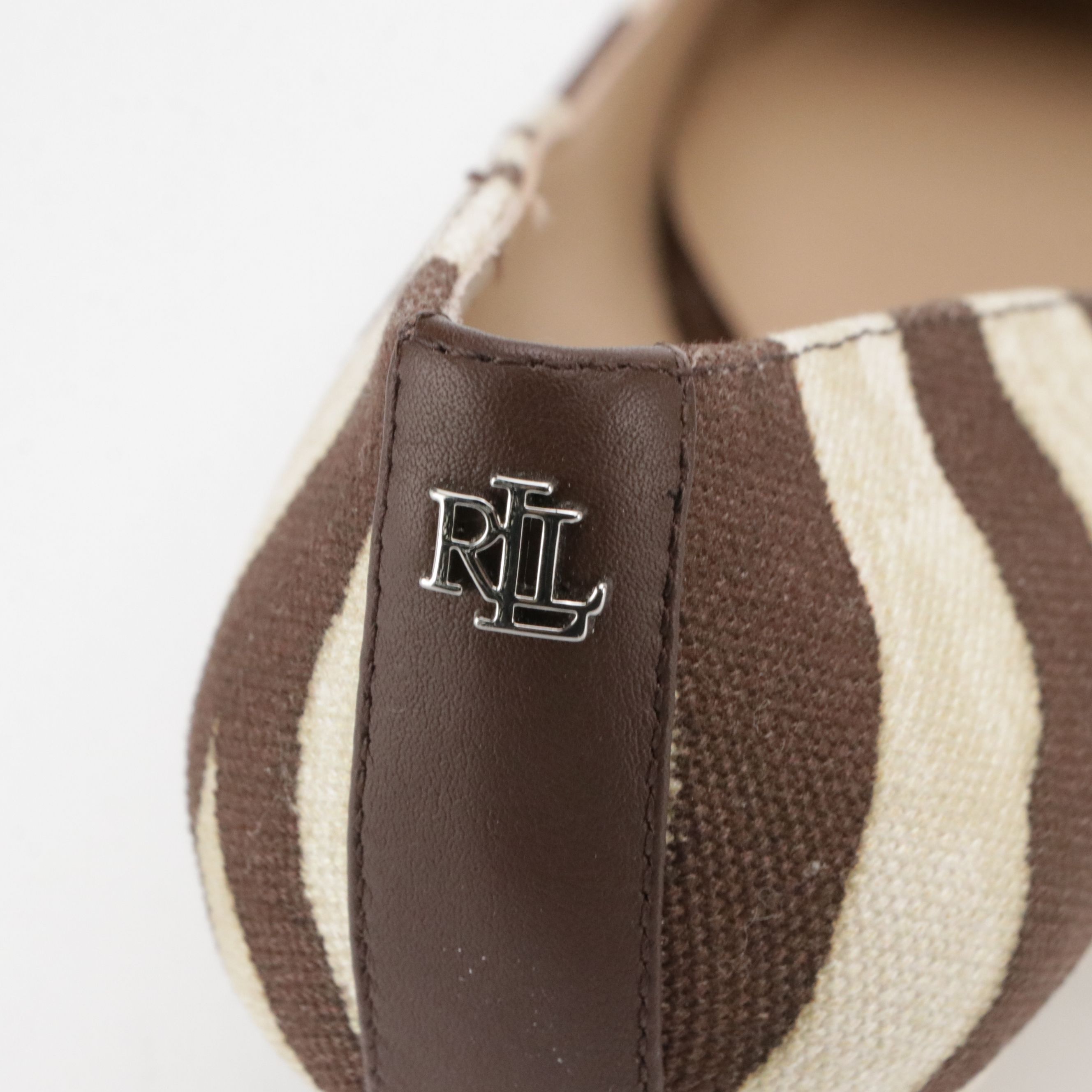 Lauren Ralph Lauren Adrienne Pumps in Zebra Print Canvas with Box