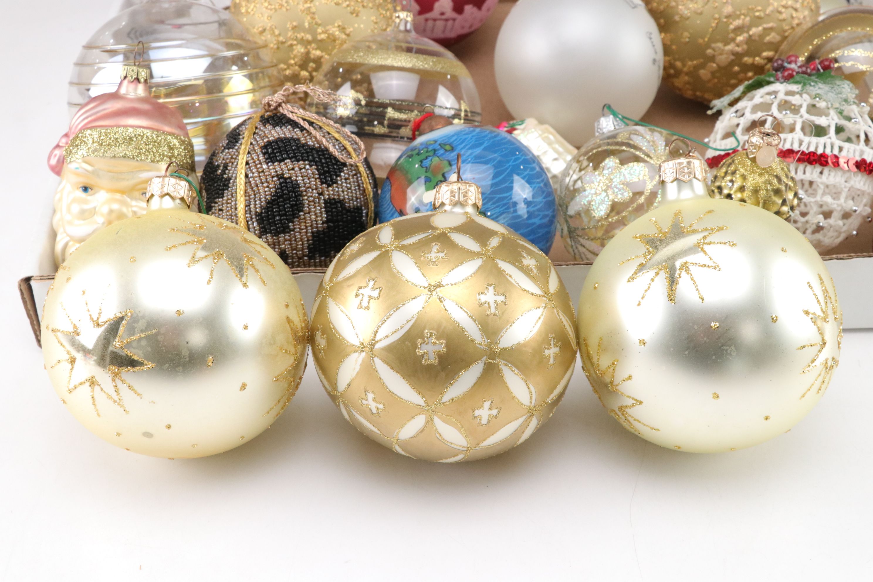 Blown Glass, Snow Globe and Hand-Painted Christmas Ornament Collection