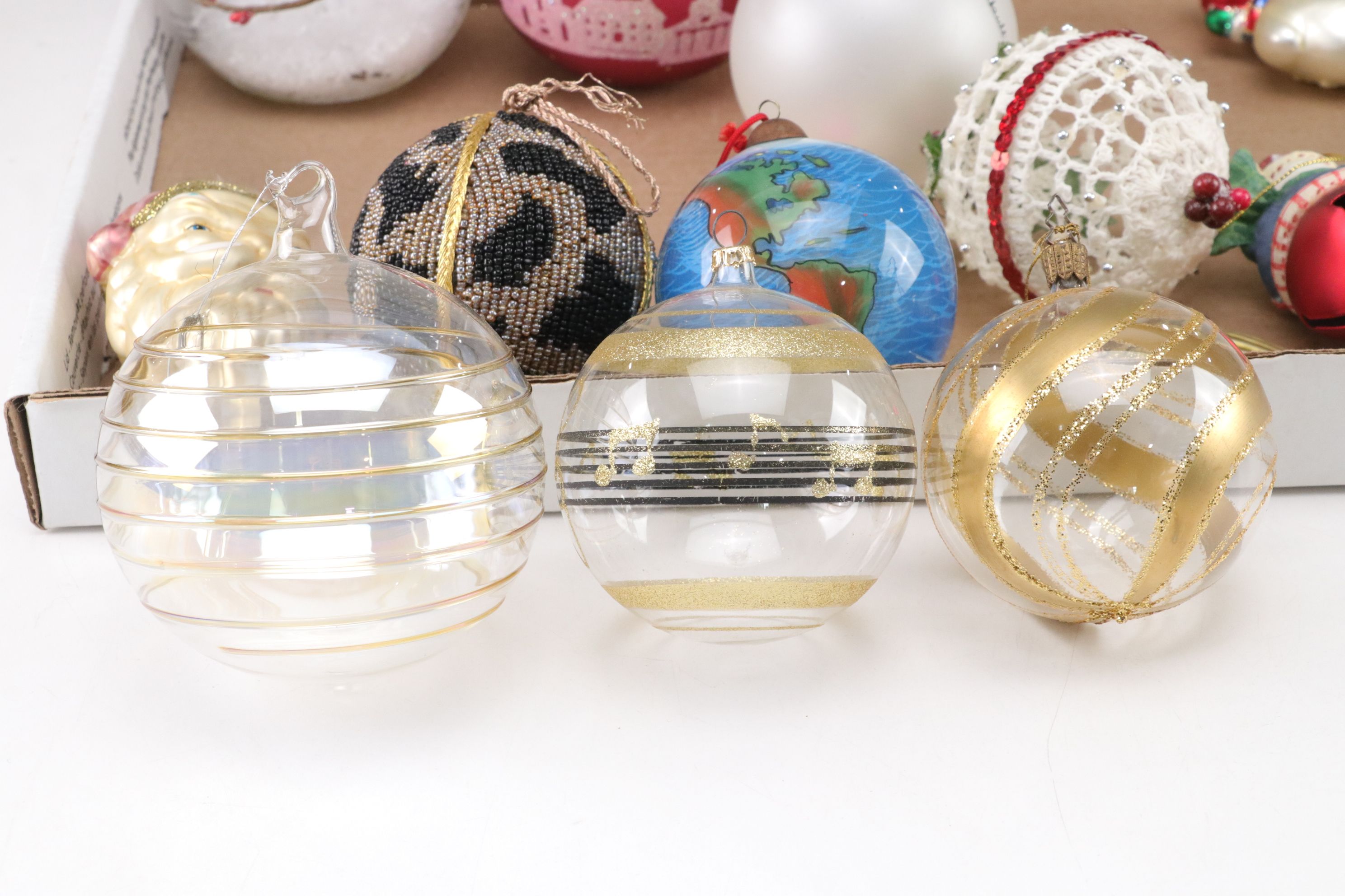 Blown Glass, Snow Globe and Hand-Painted Christmas Ornament Collection