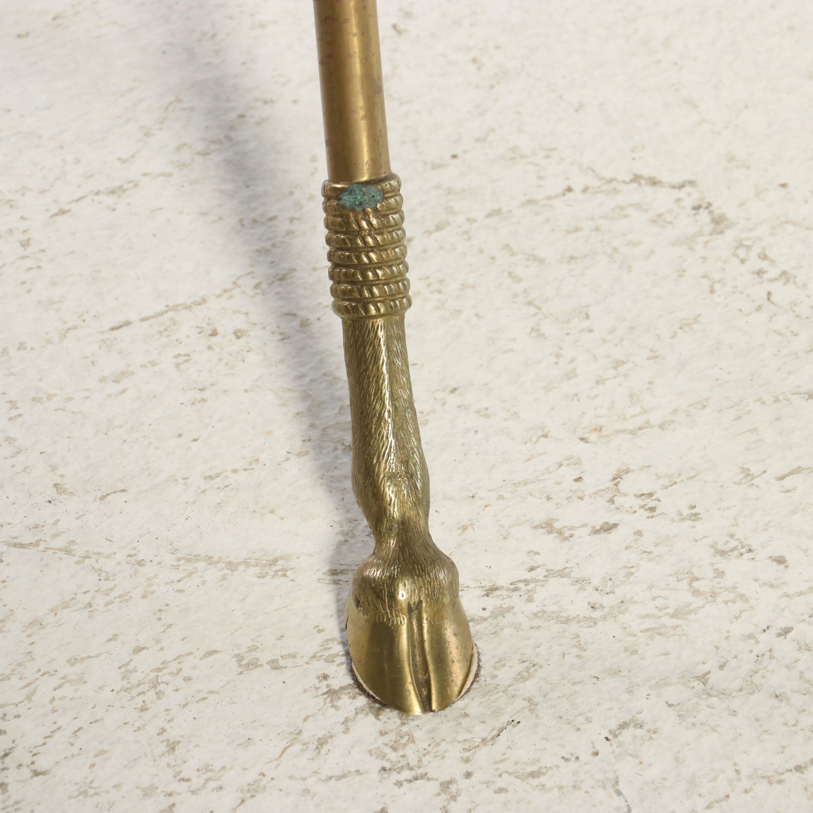 Pair of Neoclassical Style Brass and Marble Gueridon Side Tables