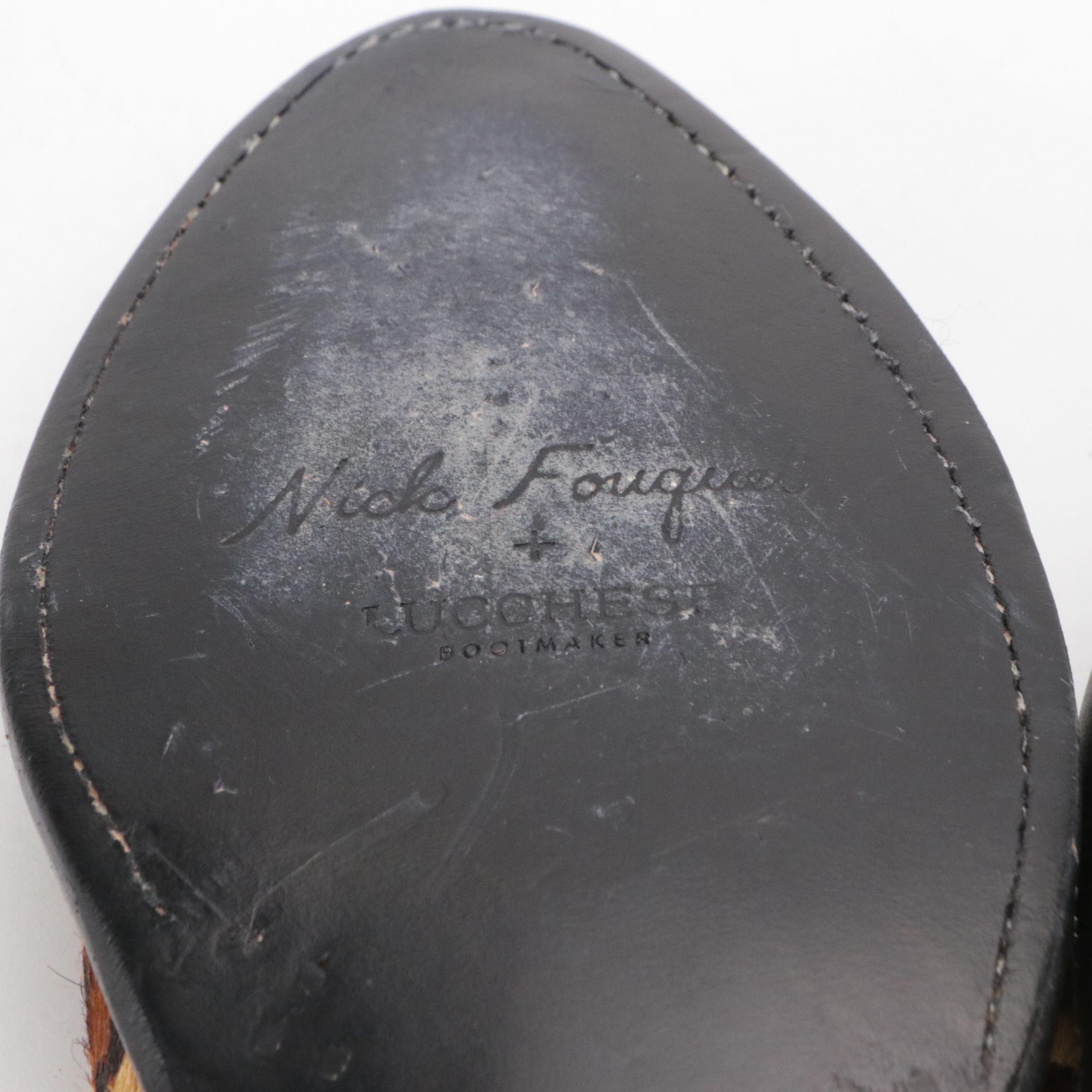 Lucchese x Nick Fouquet Leopard Print Pony Hair Loafers