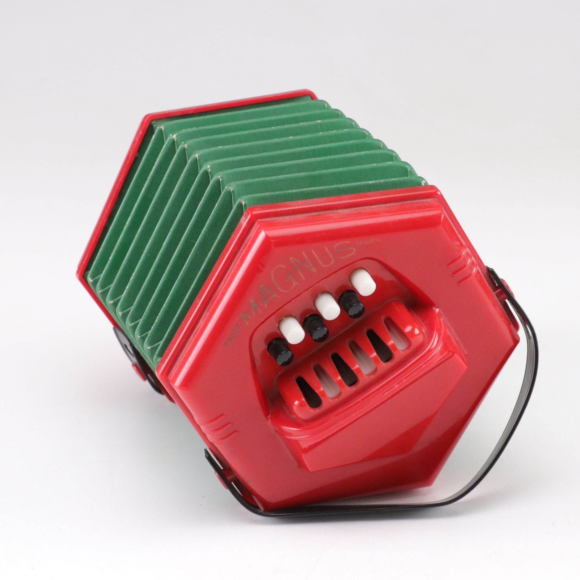 J. Chein & Co. Tin Litho Church Organ Music Box and Magnus Junior Toy Accordion