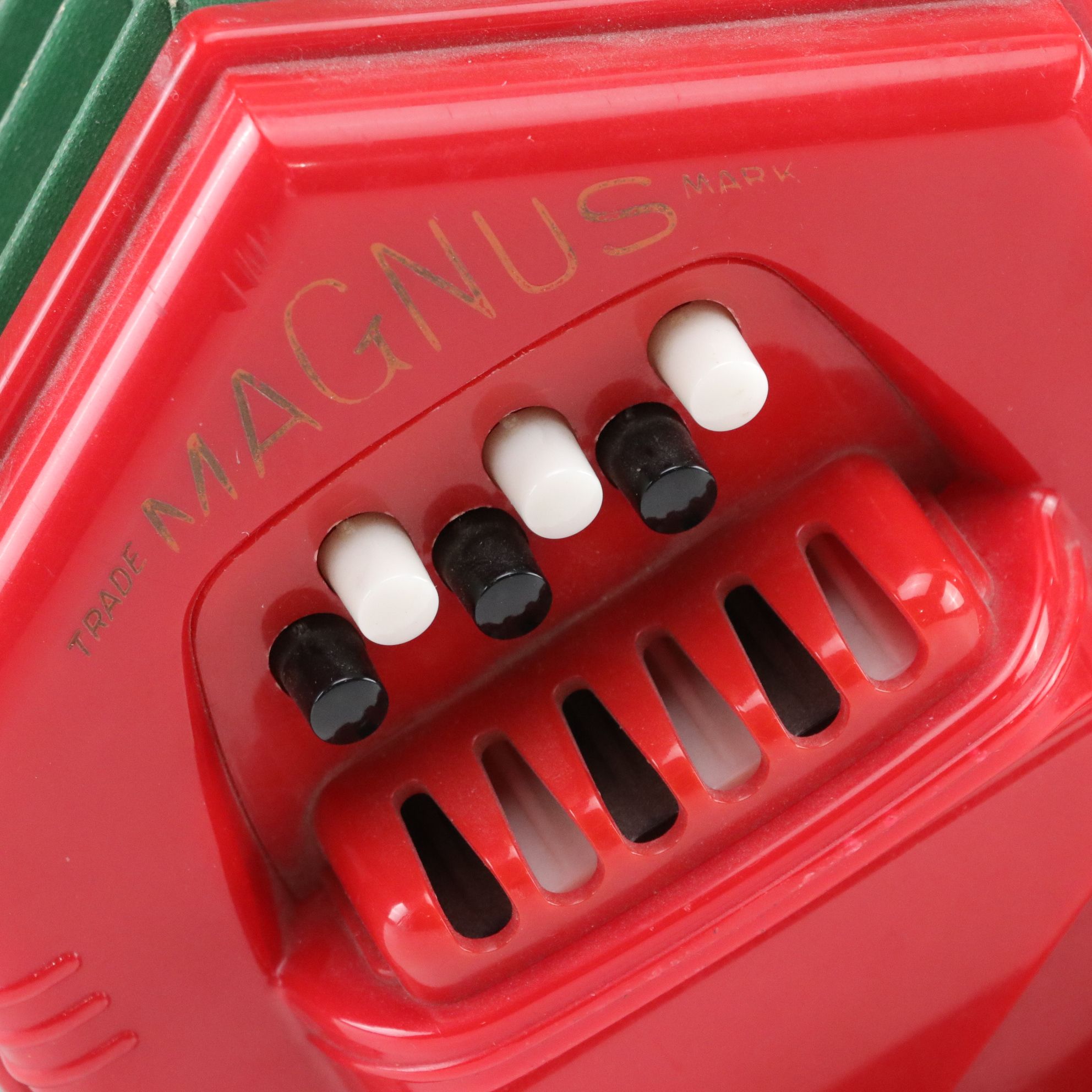 J. Chein & Co. Tin Litho Church Organ Music Box and Magnus Junior Toy Accordion