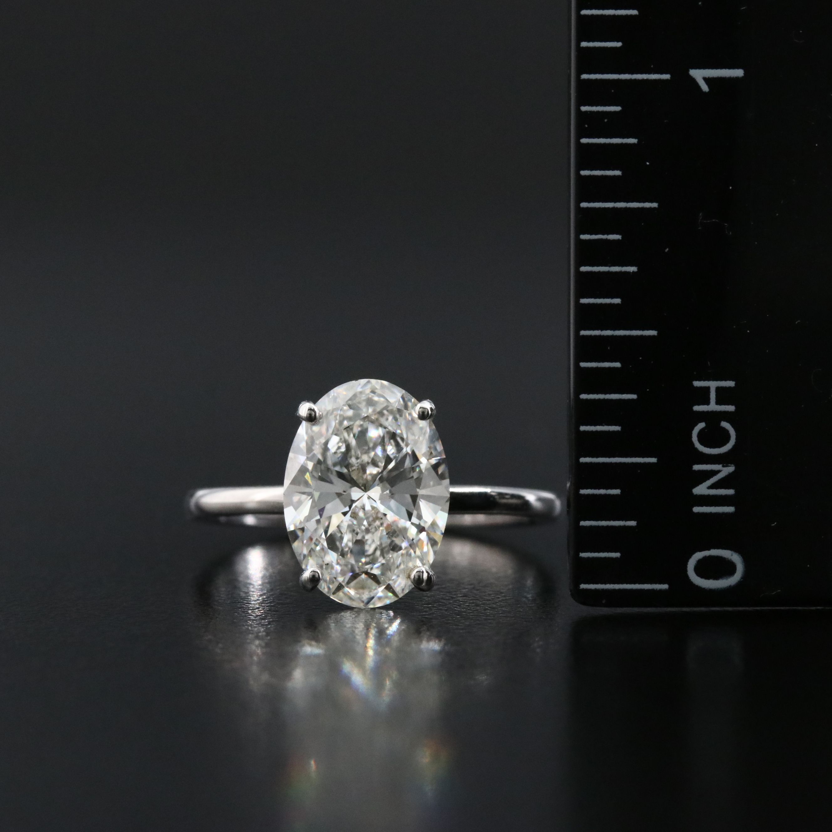 18K 3.01 CT Lab Grown Diamond Ring with IGI Report