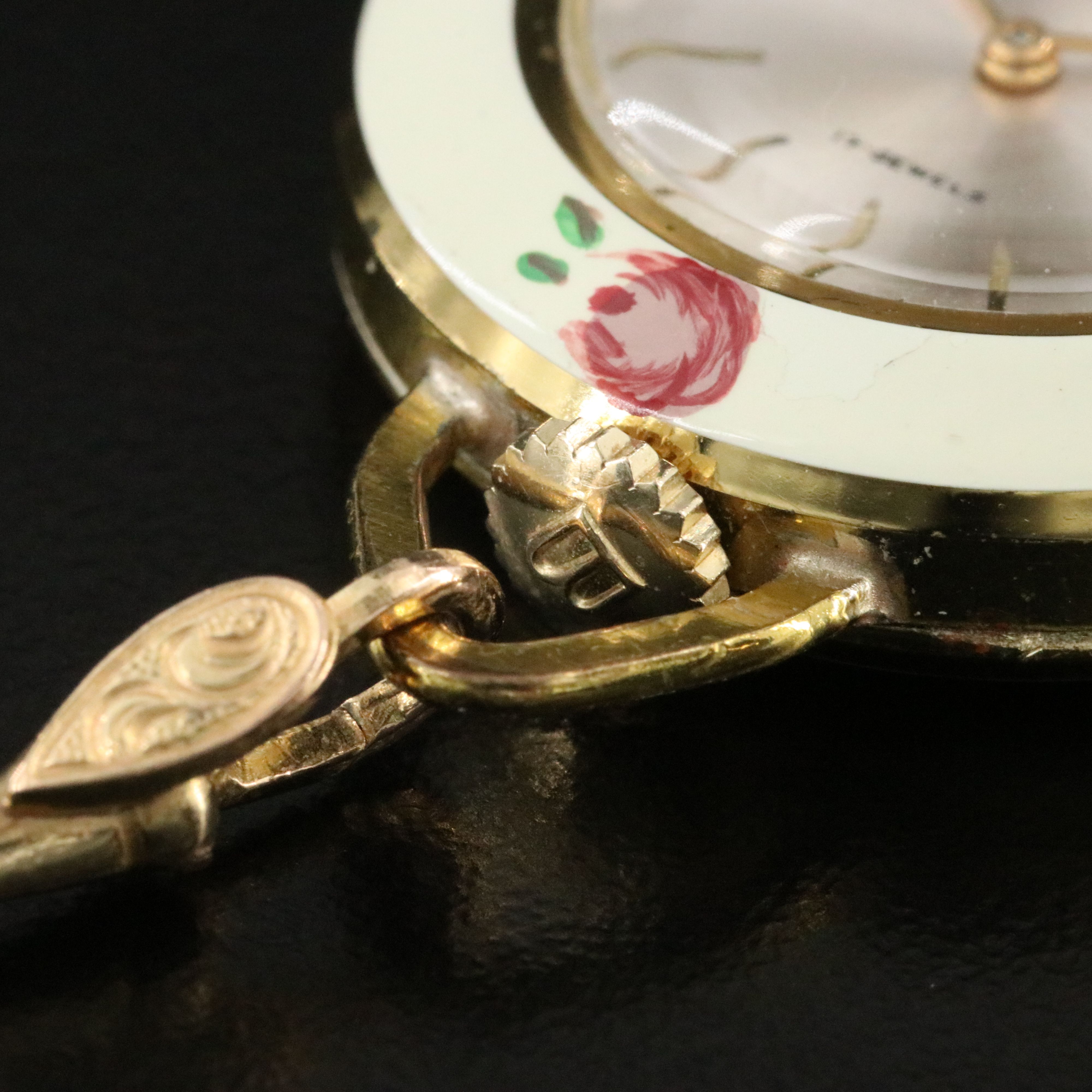 Bucherer Gold-Tone and Enamel Pendant Watch