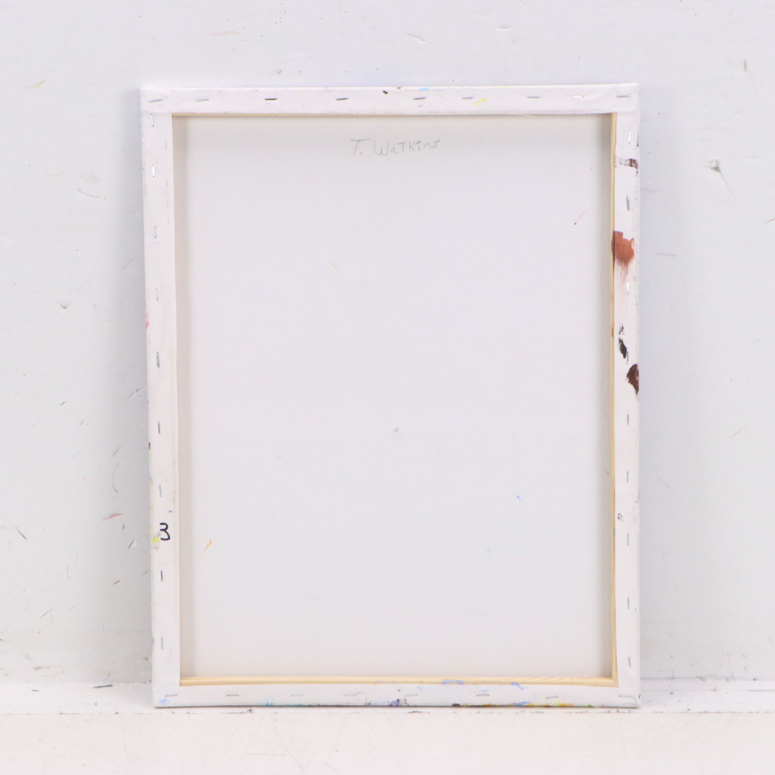 James Thomas Watkins Stylized Nocturne Floral Still Life Acrylic Paintings