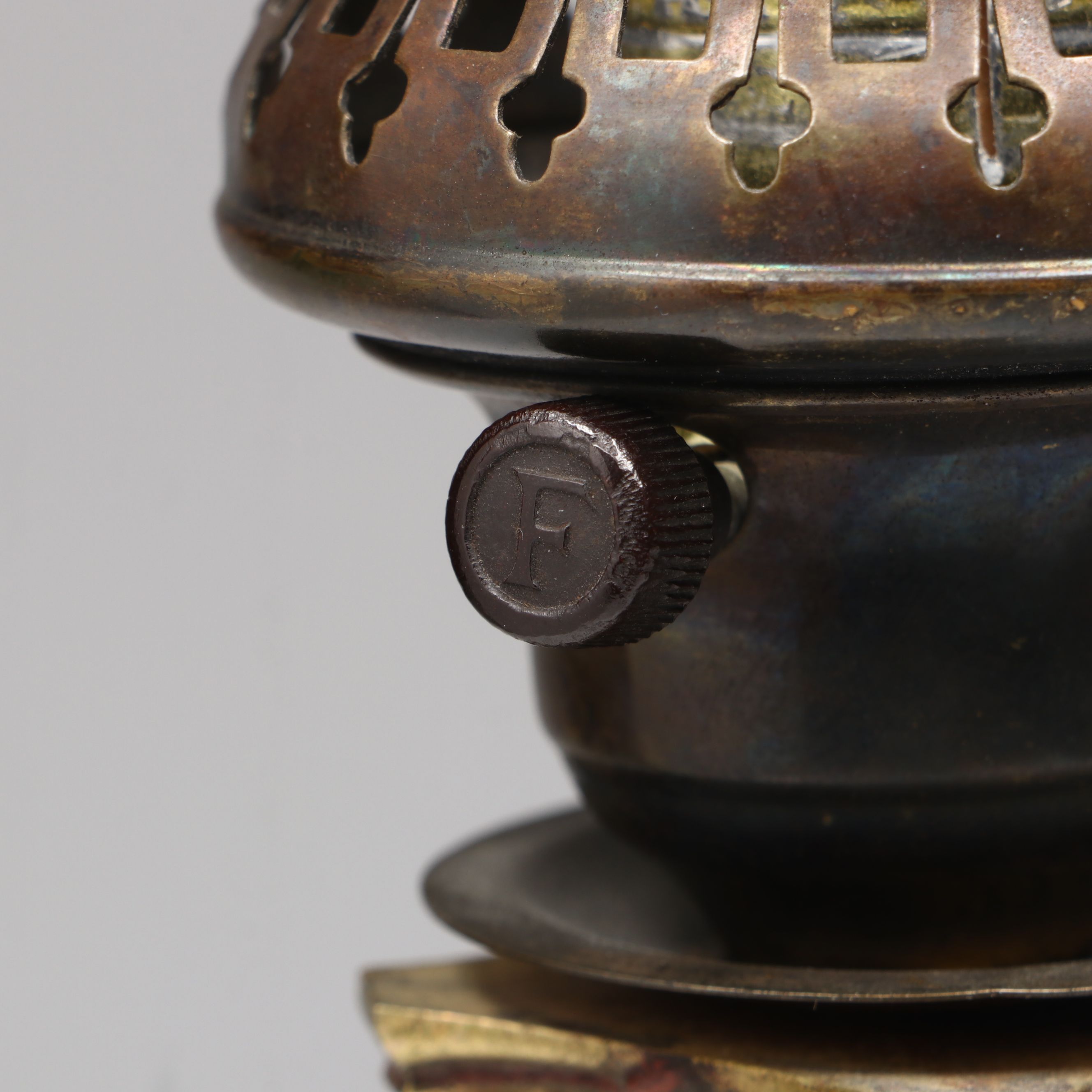 Corinthian Column Brass Table Lamp with Alabaster Glass Shade