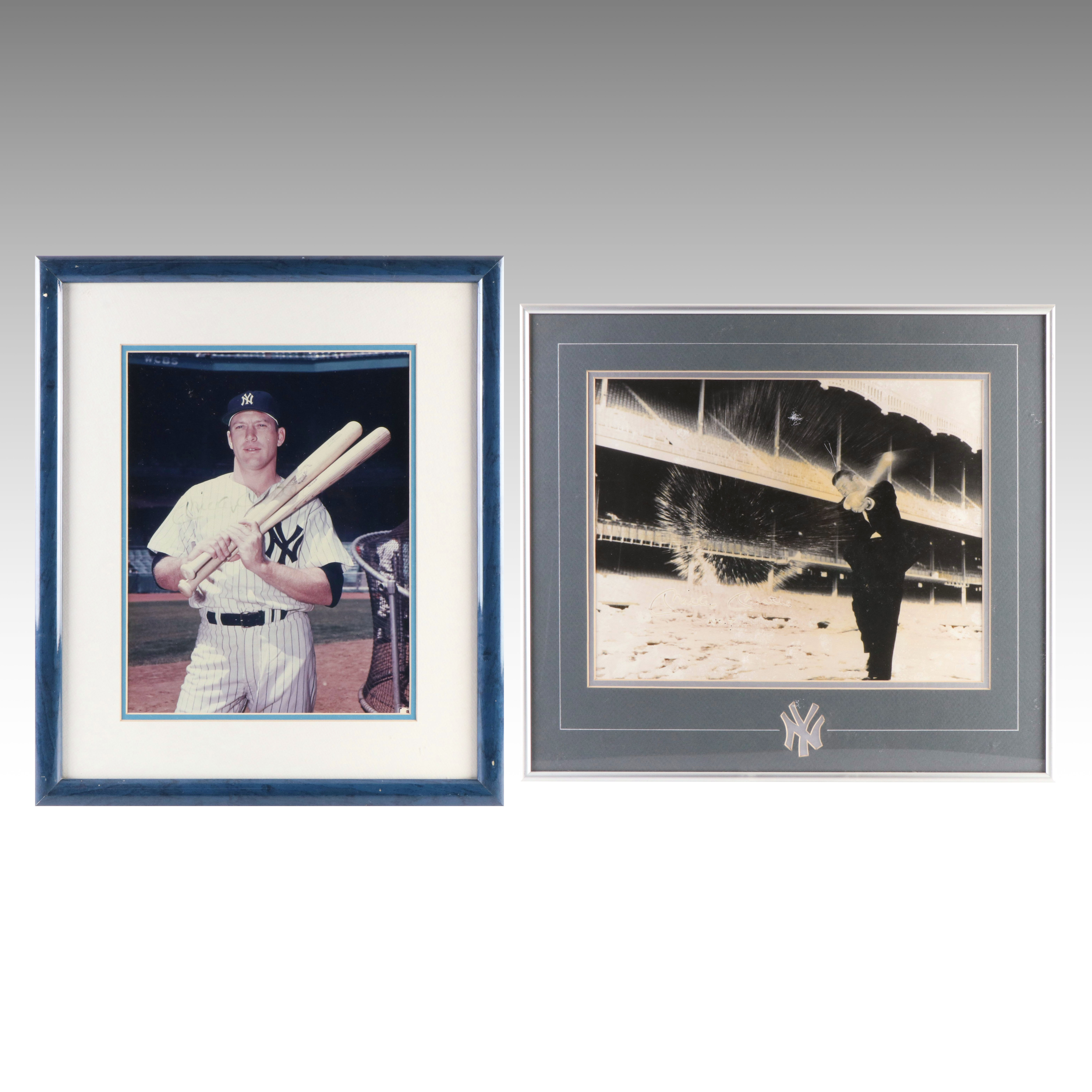 Mickey Mantle Signed New York Yankees Baseball Prints