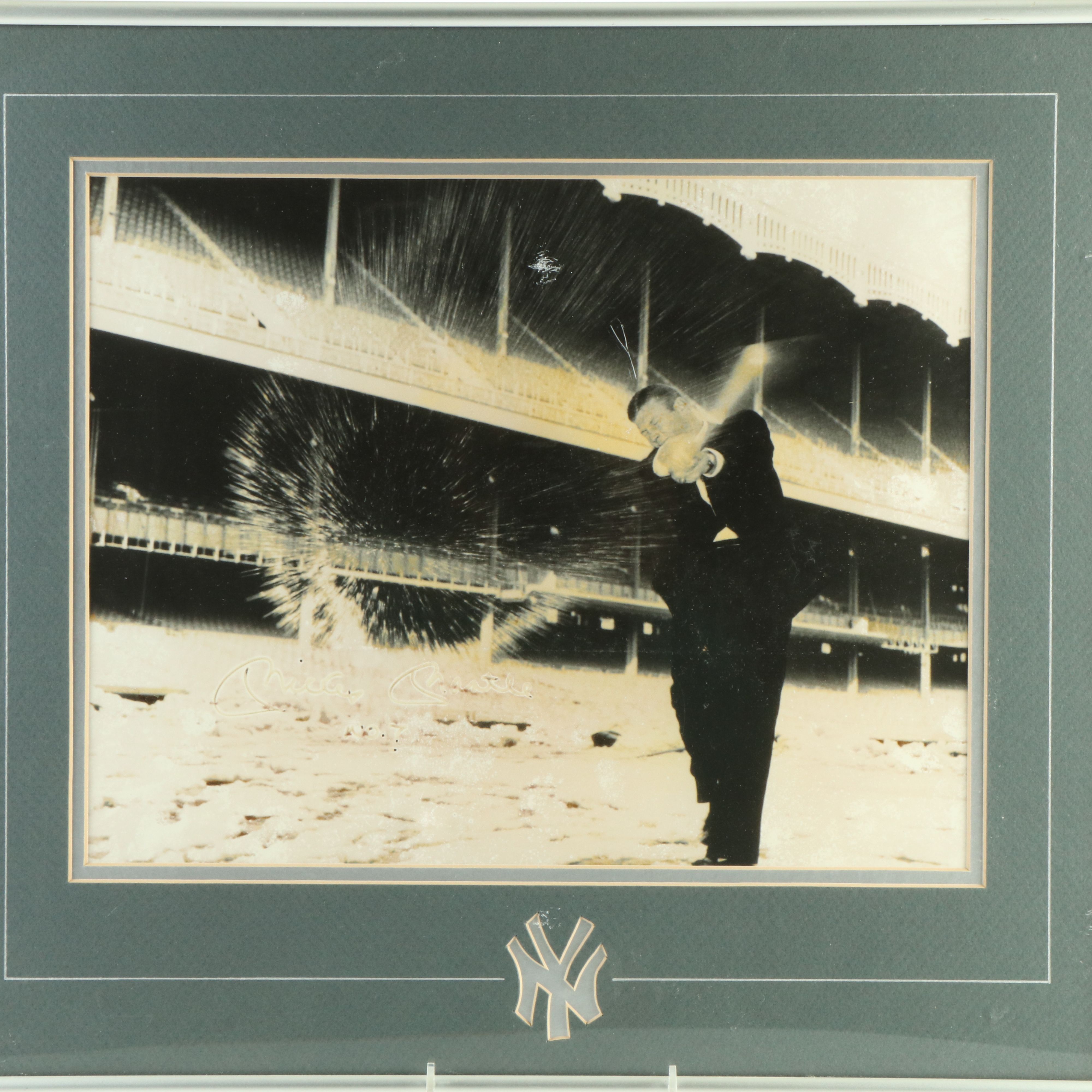 Mickey Mantle Signed New York Yankees Baseball Prints