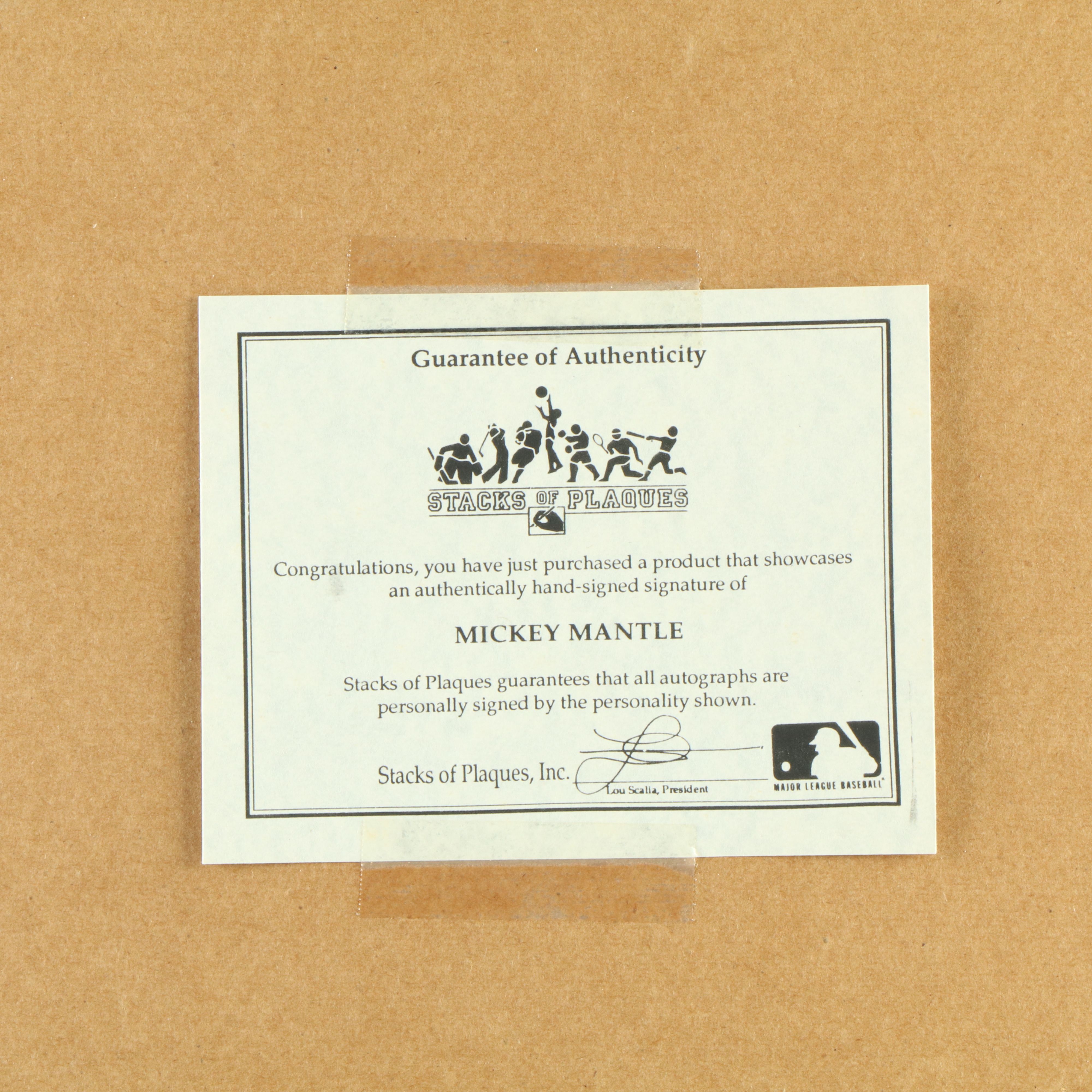 Mickey Mantle Signed New York Yankees Baseball Prints