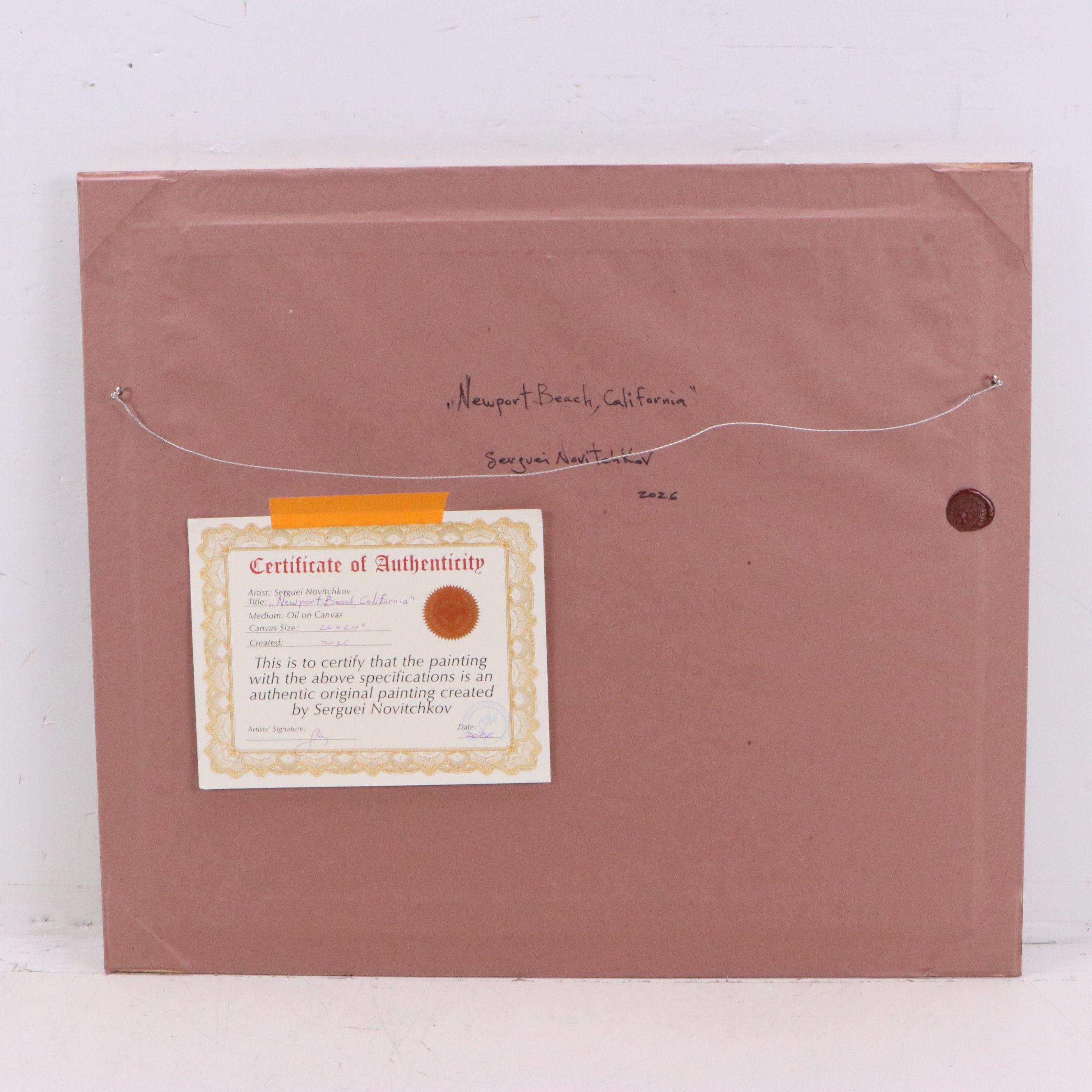 Serguei Novitchkov Oil Painting "Newport Beach, California," 2026