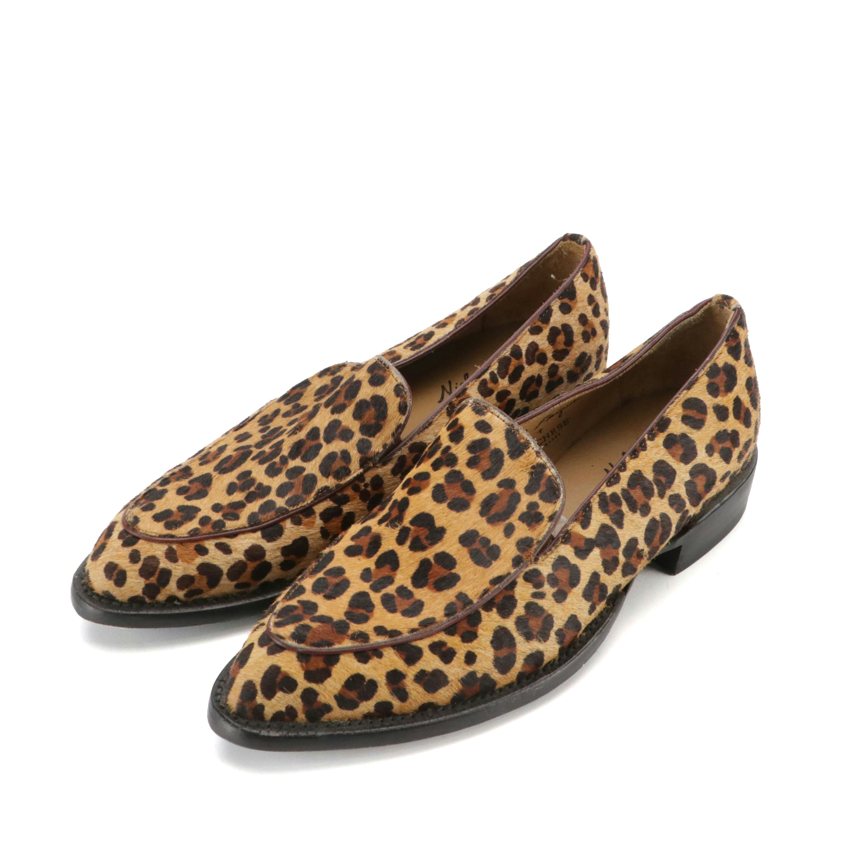 Lucchese x Nick Fouquet Leopard Print Pony Hair Loafers