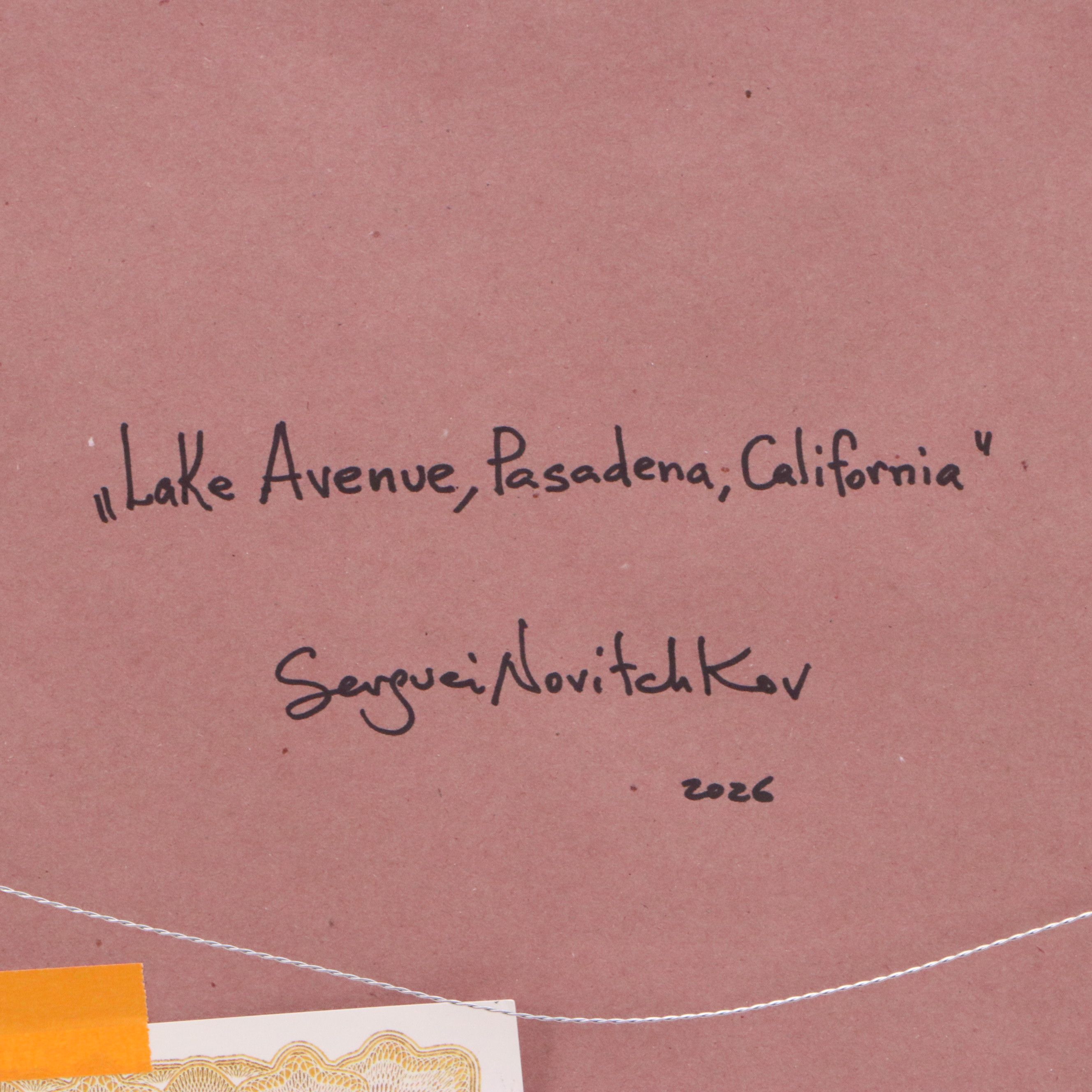 Serguei Novitchkov Oil Painting "Lake Avenue, Pasadena, California," 2026
