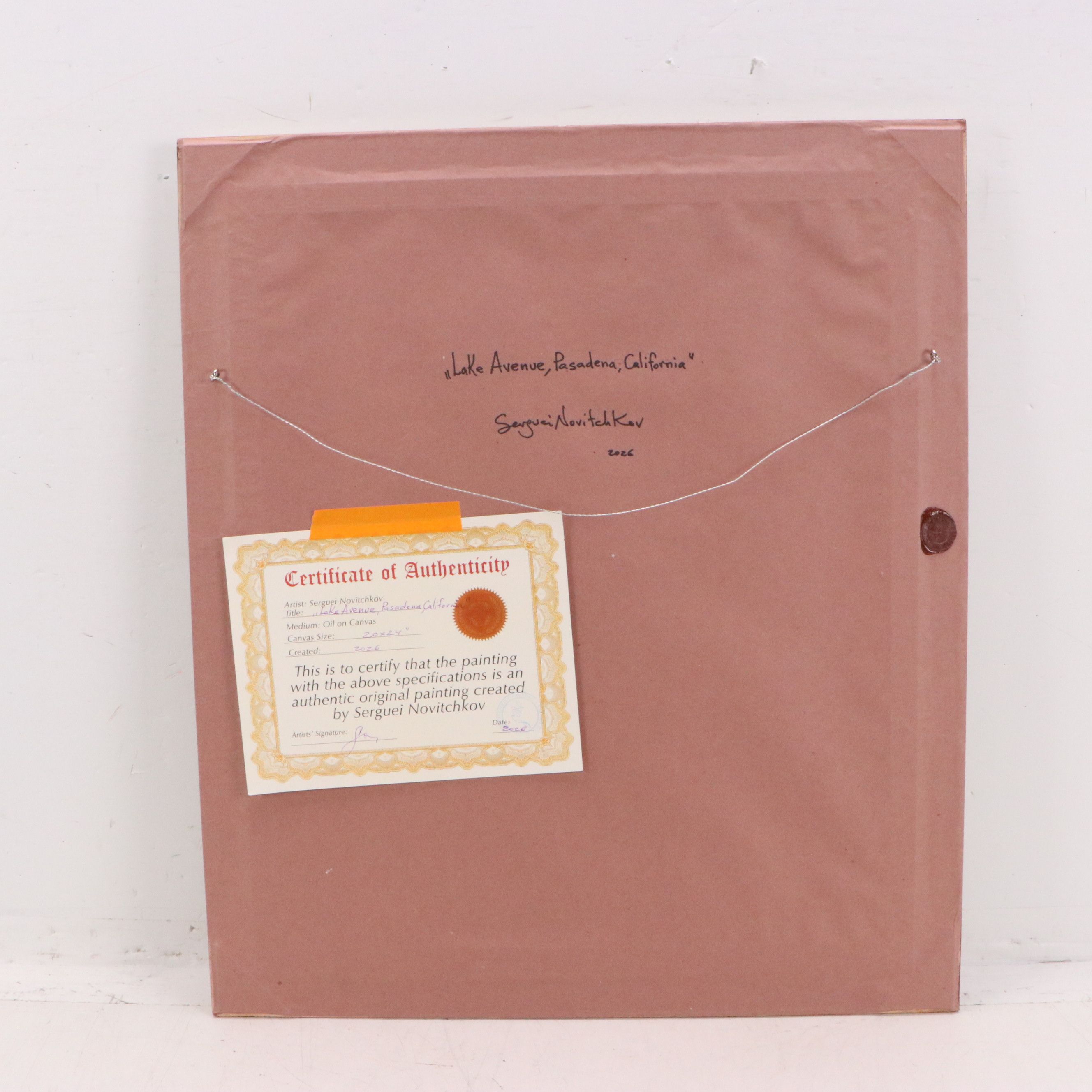 Serguei Novitchkov Oil Painting "Lake Avenue, Pasadena, California," 2026