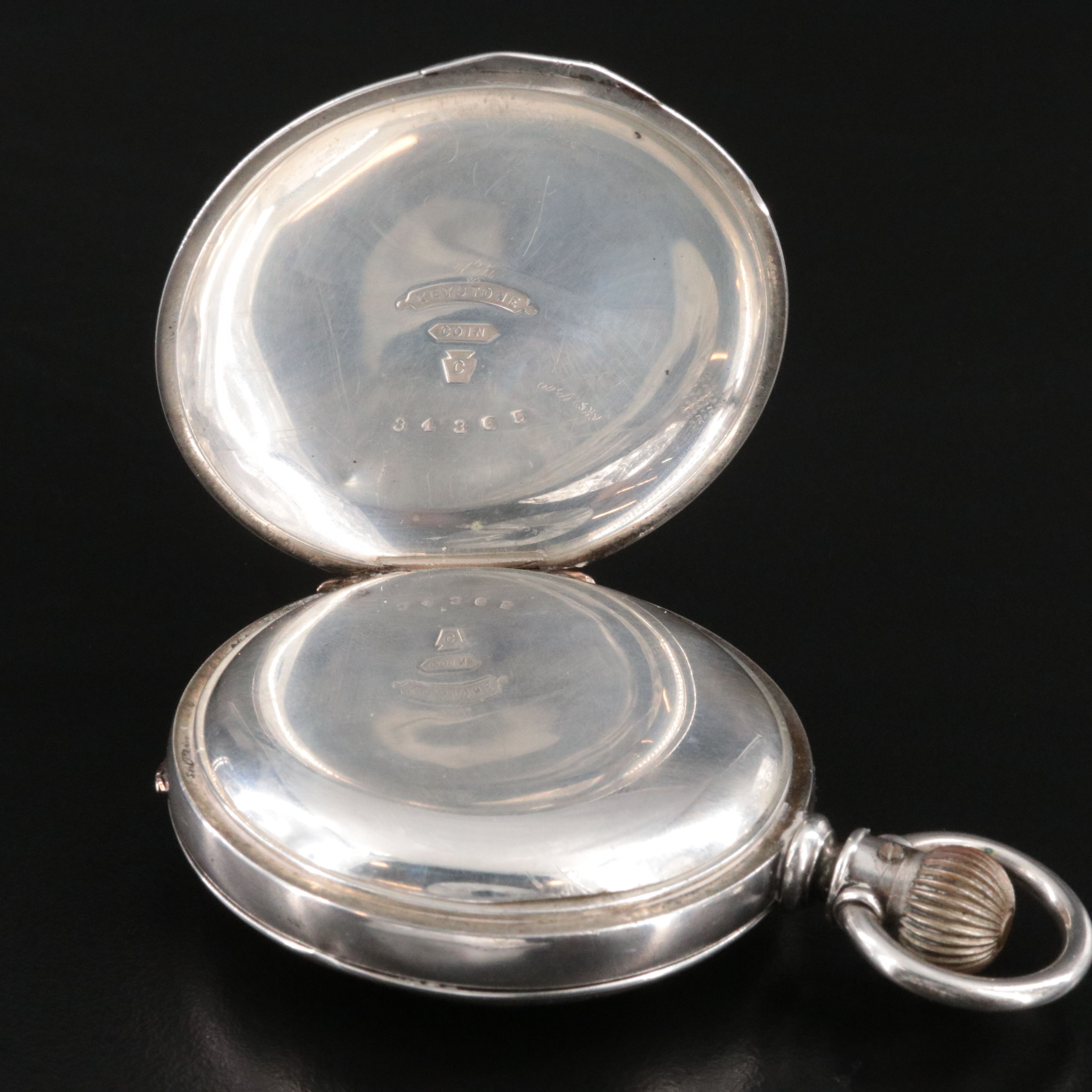 Hampden Watch Co. 900 Silver Pocket Watch