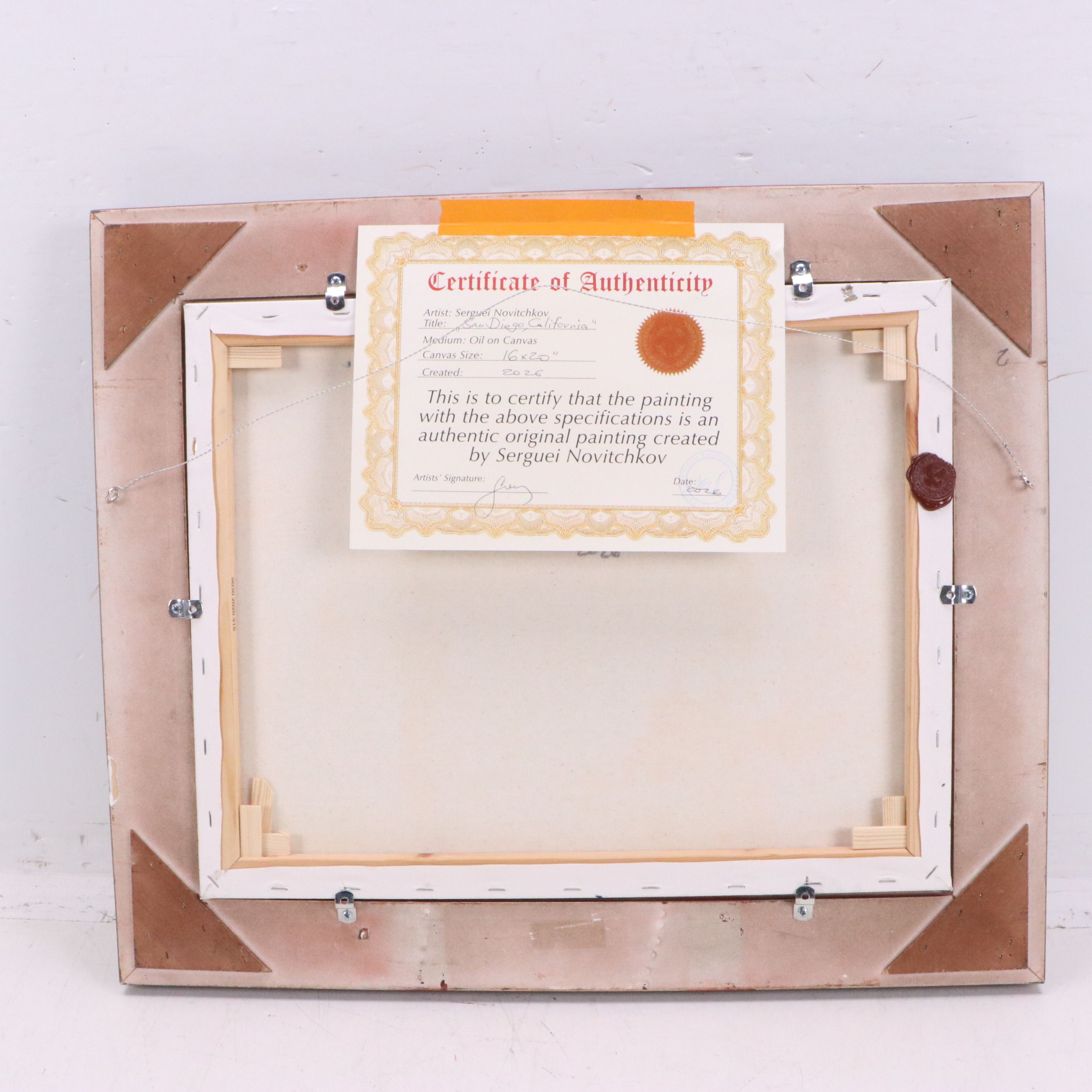 Serguei Novitchkov Oil Painting "San Diego, California," 2026