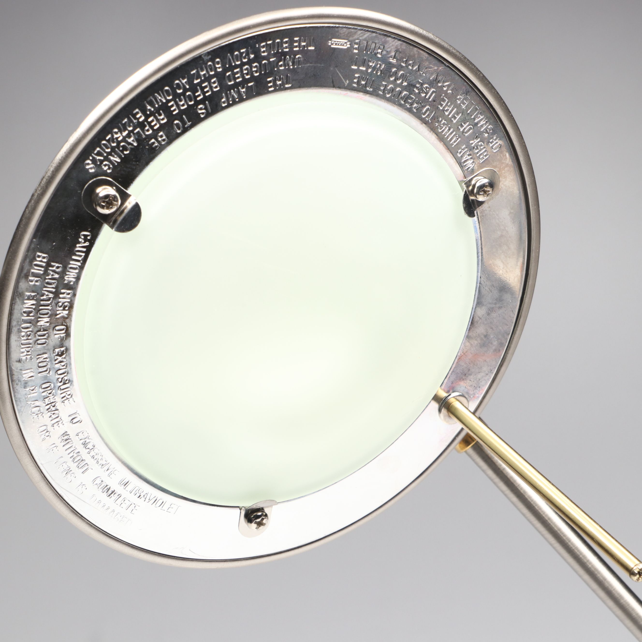 Tensor Modern Brushed Metal and Brass Articulated Desk Lamp, 2008