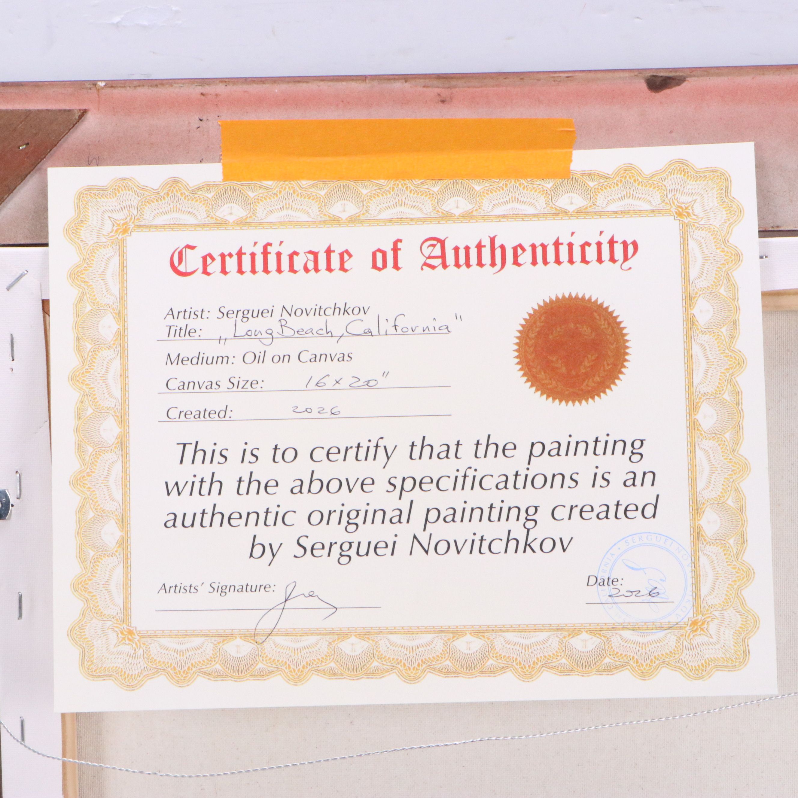 Serguei Novitchkov Oil Painting "Long Beach, California," 2026