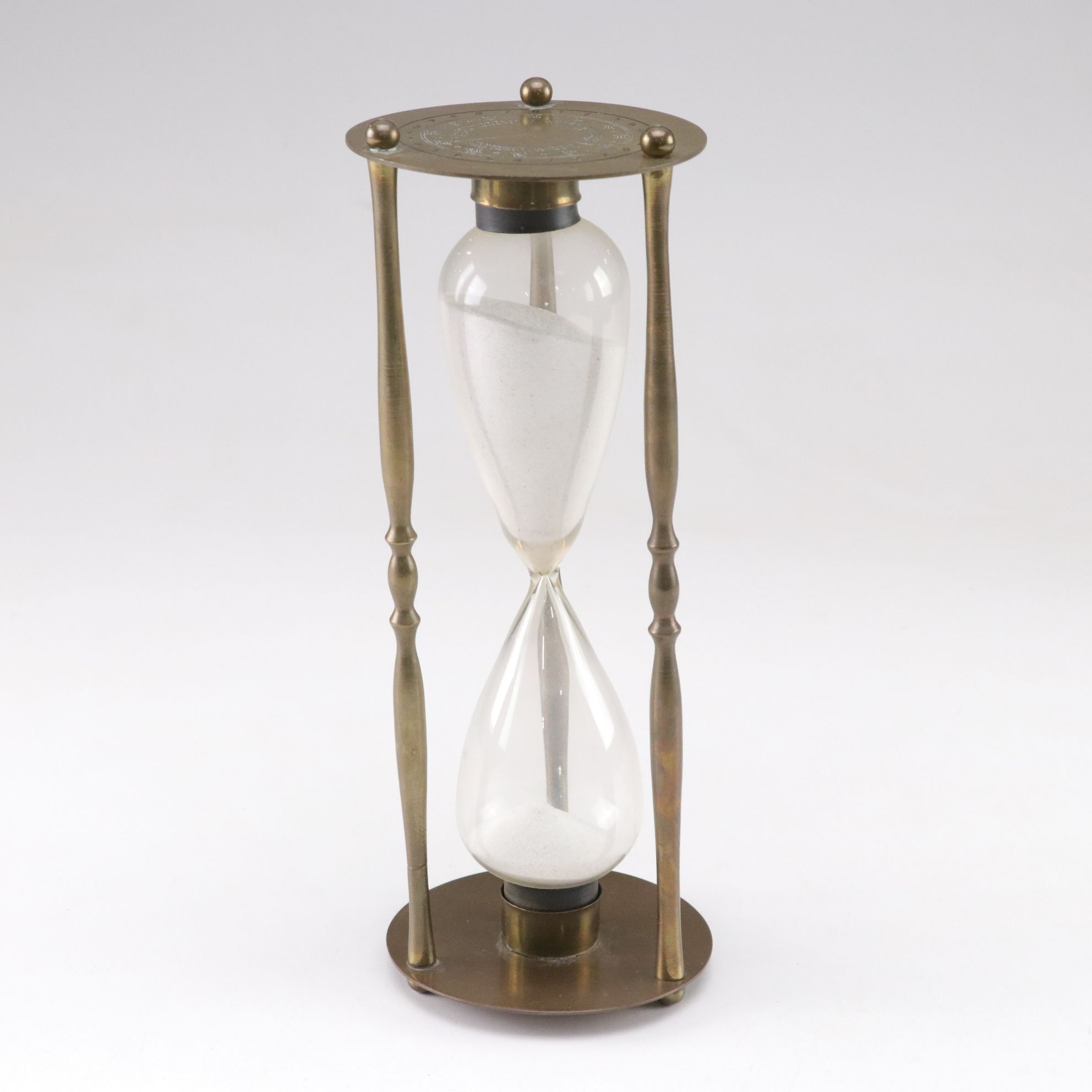 Brass Hourglass with Frame Mount Picture Light
