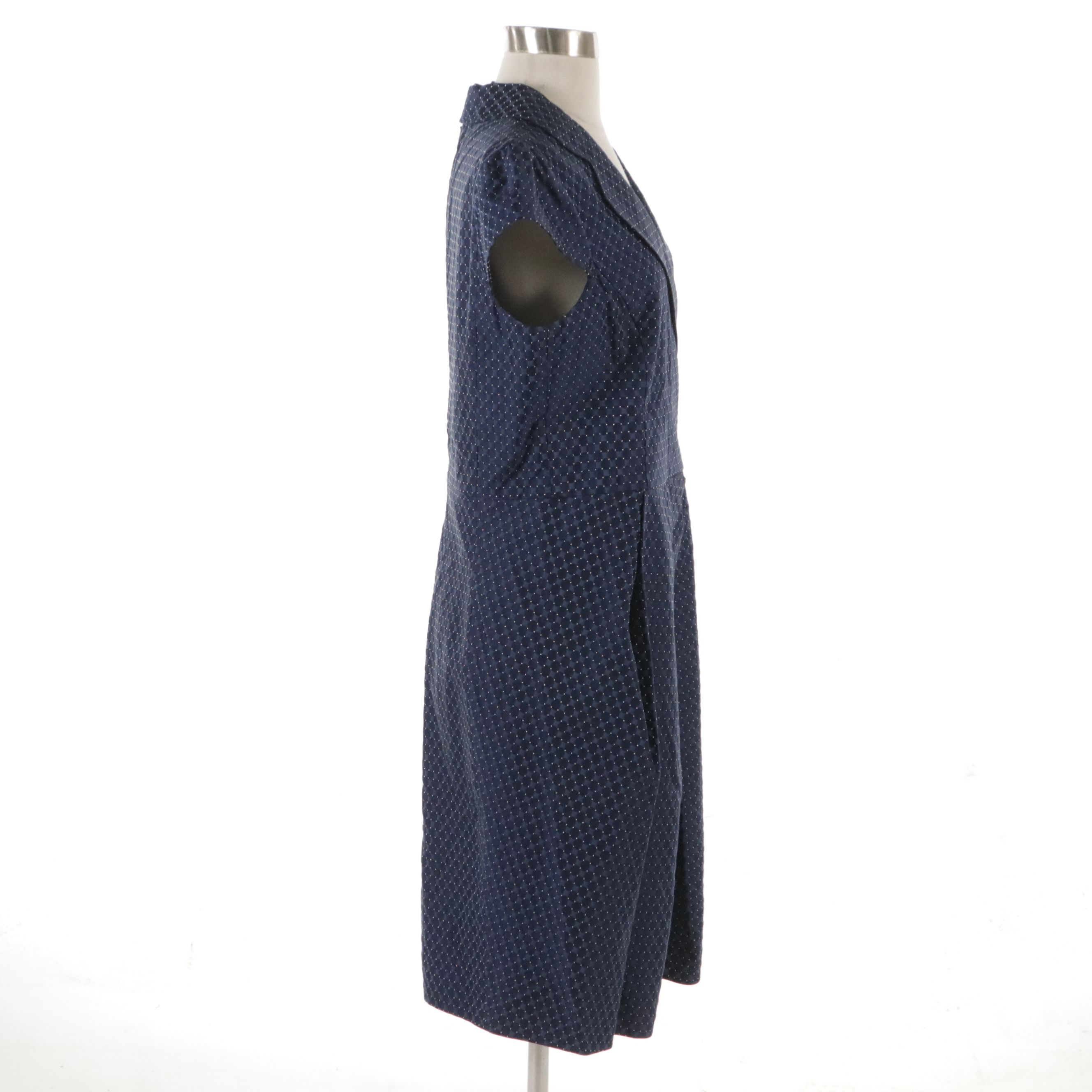 Armani Collezioni Cap Sleeve Sheath Dress with Lapel