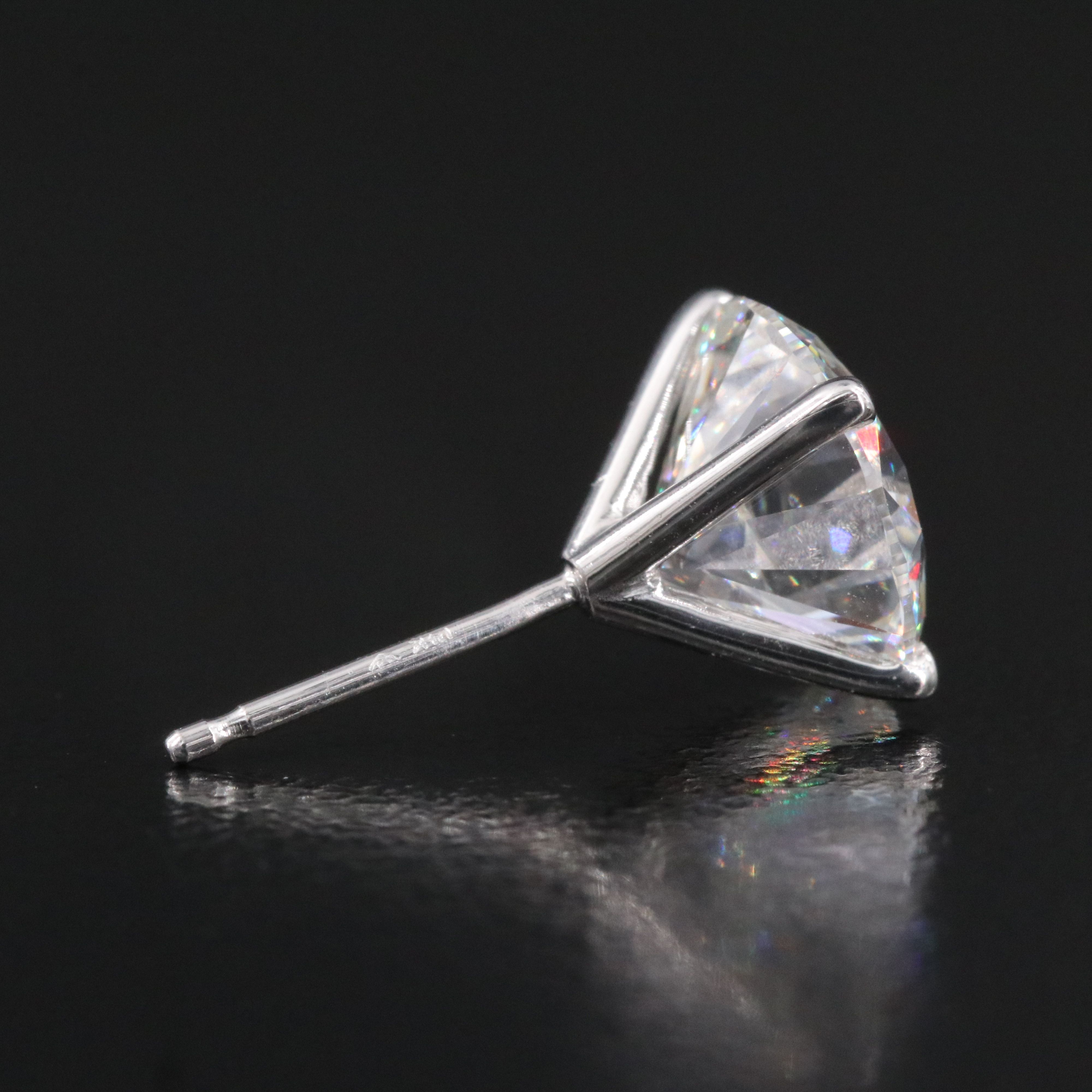 14K 5.08 CTW Lab Grown Diamond Stud Earrings with IGI Reports