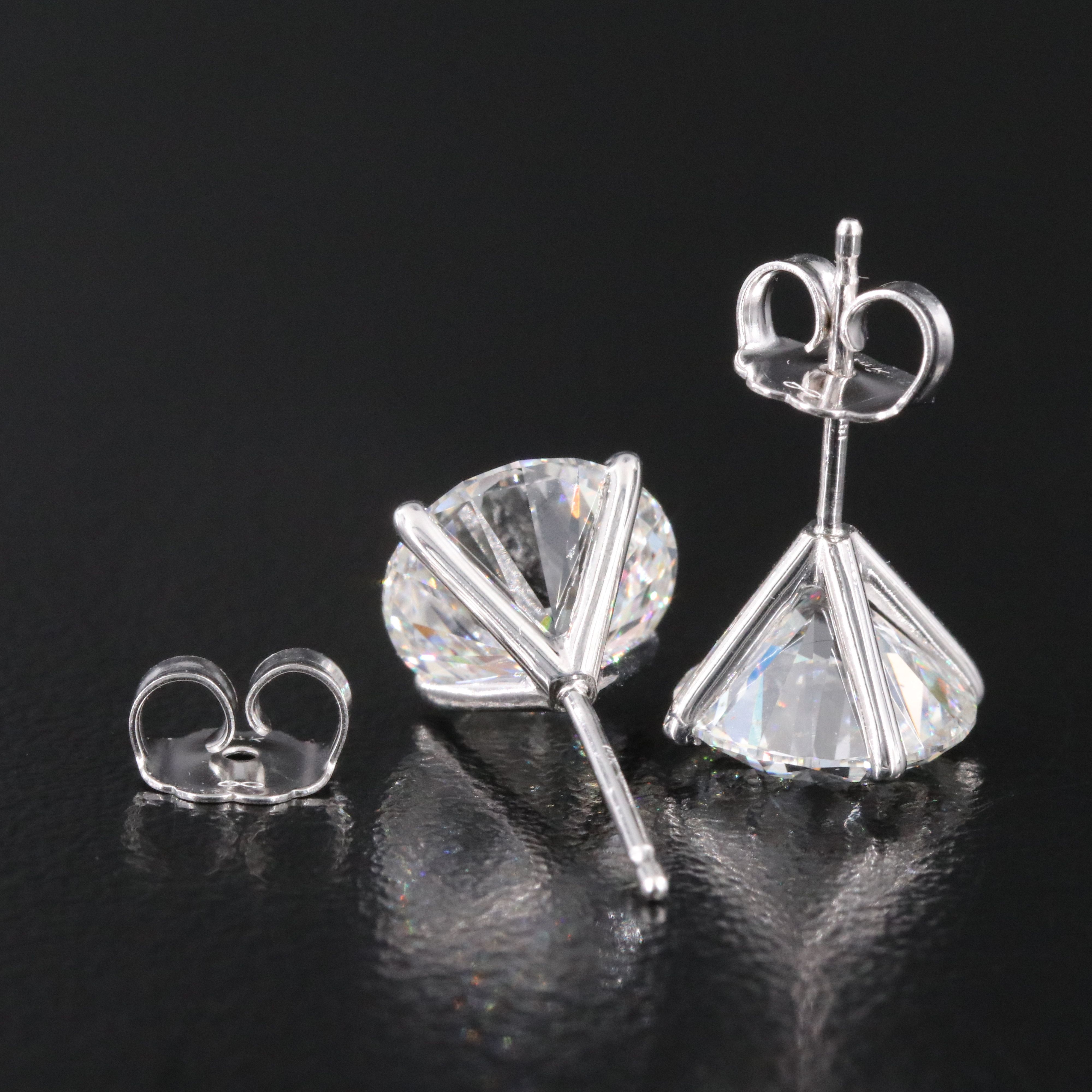 14K 5.08 CTW Lab Grown Diamond Stud Earrings with IGI Reports