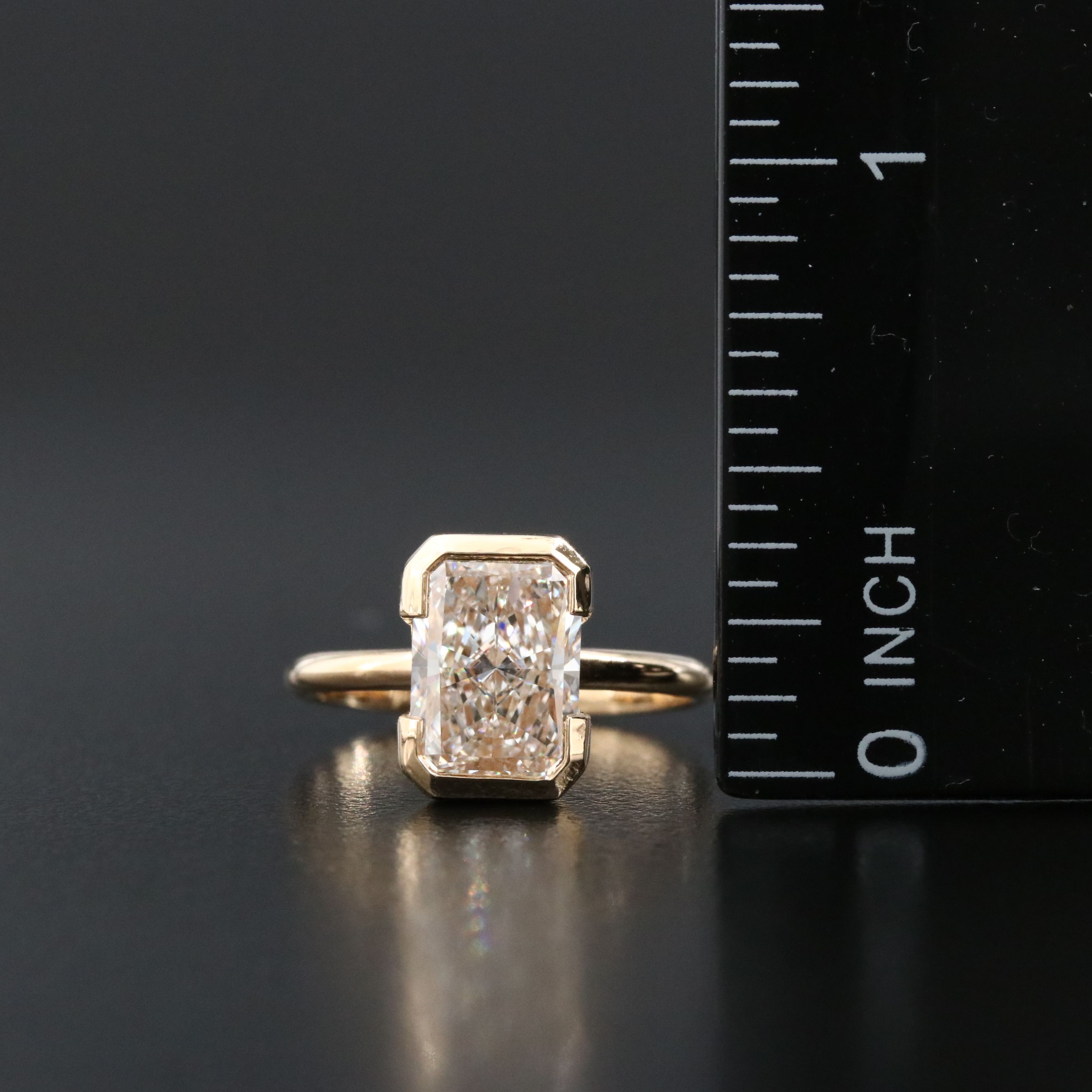 18K 2.99 CT Lab Grown Diamond Solitaire Ring with IGI Report
